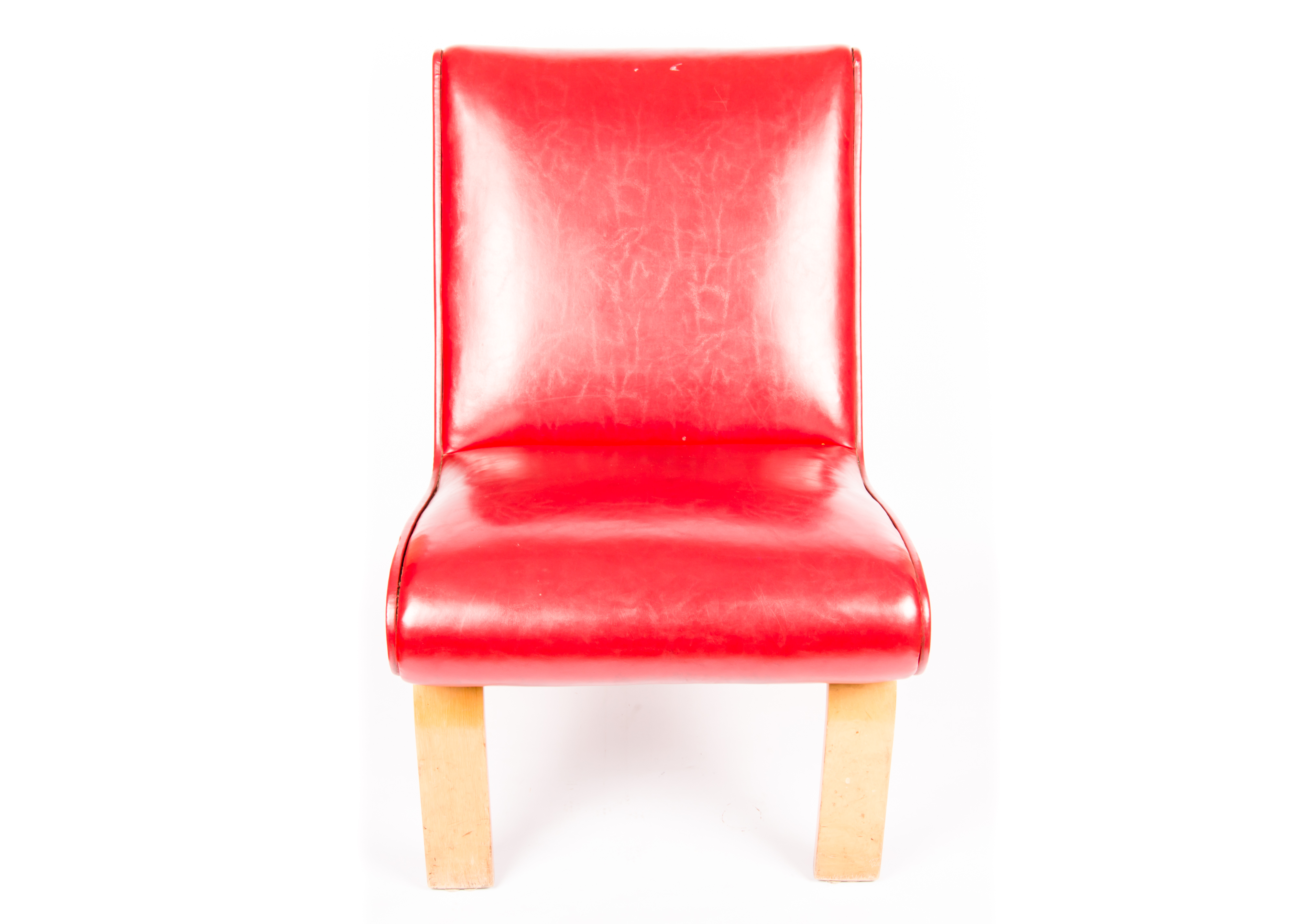 Red Vinyl Modern Chair I