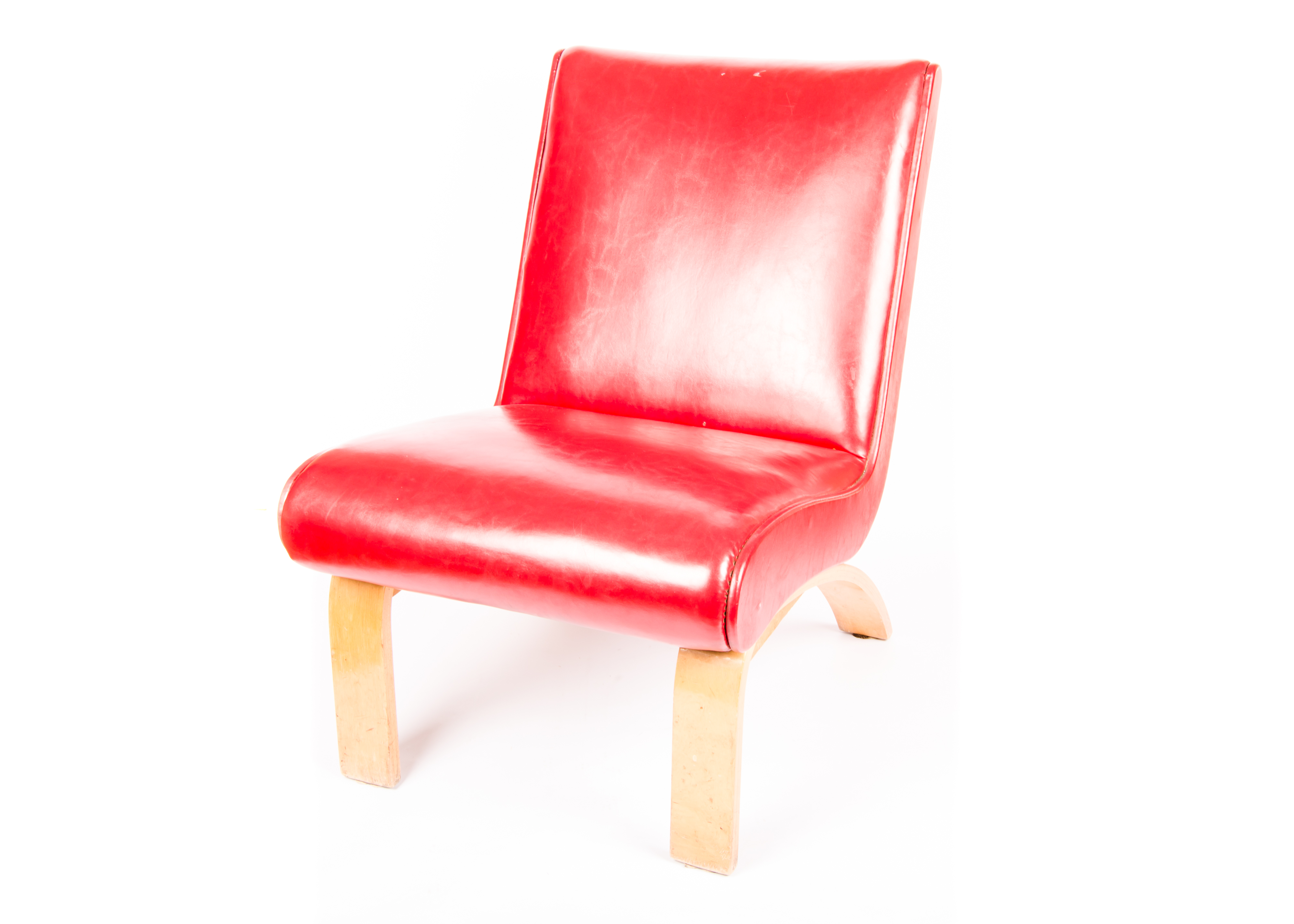 Red Vinyl Modern Chair I