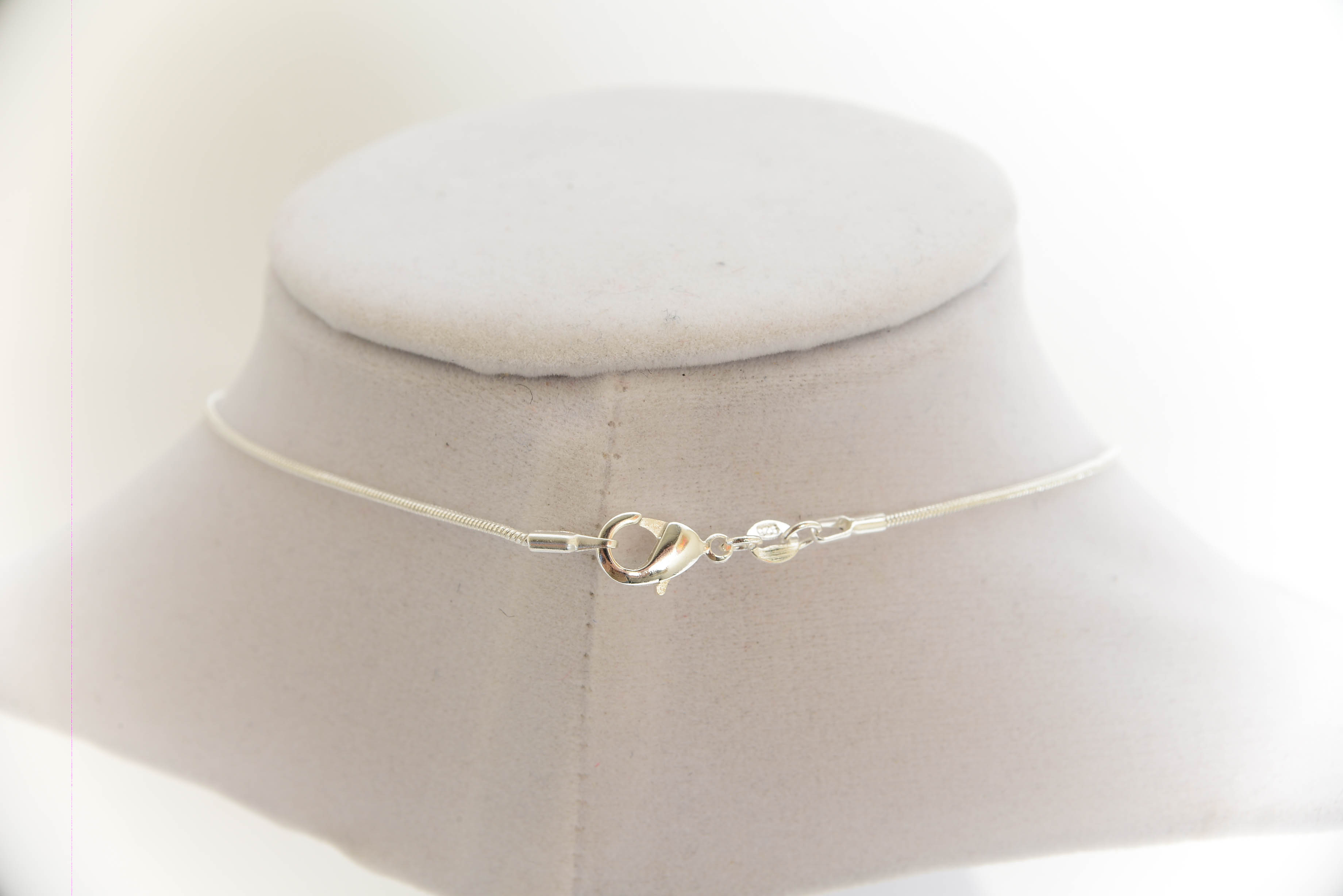 Sterling Silver Pink Stone Pendant Necklace