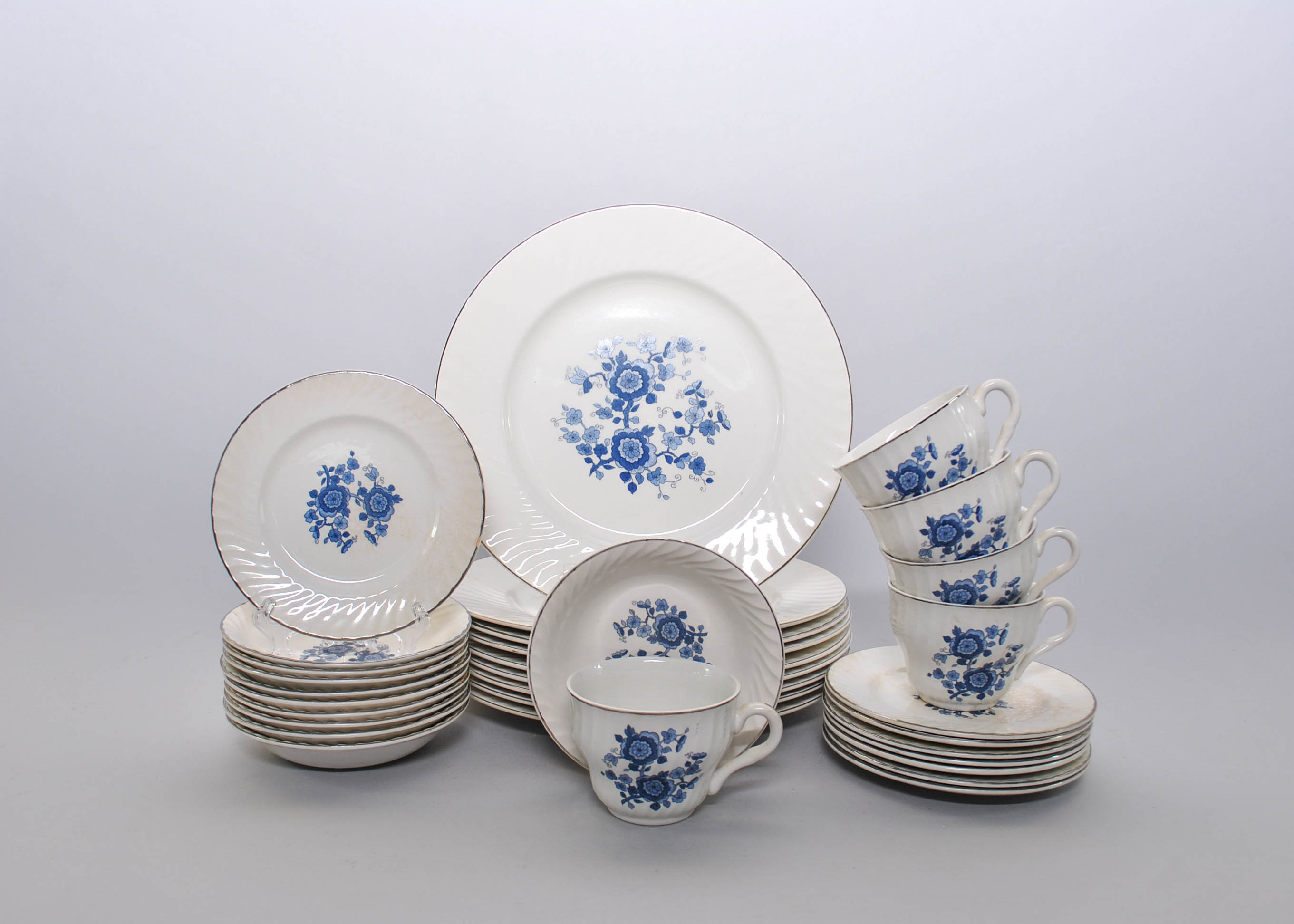 Mid 20th Century Enoch Wedgwood "Royal Blue" Ironstone China