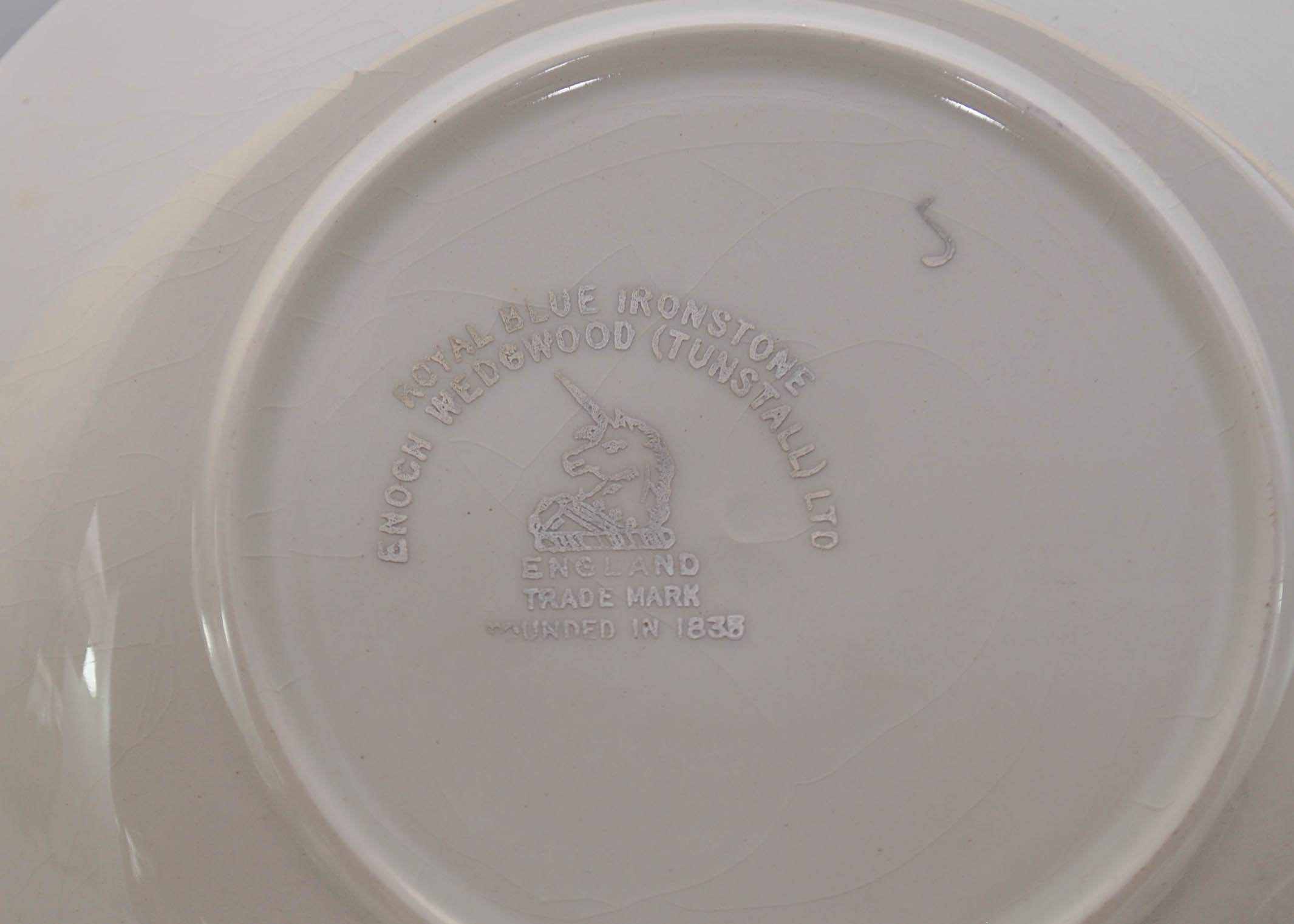 Mid 20th Century Enoch Wedgwood "Royal Blue" Ironstone China