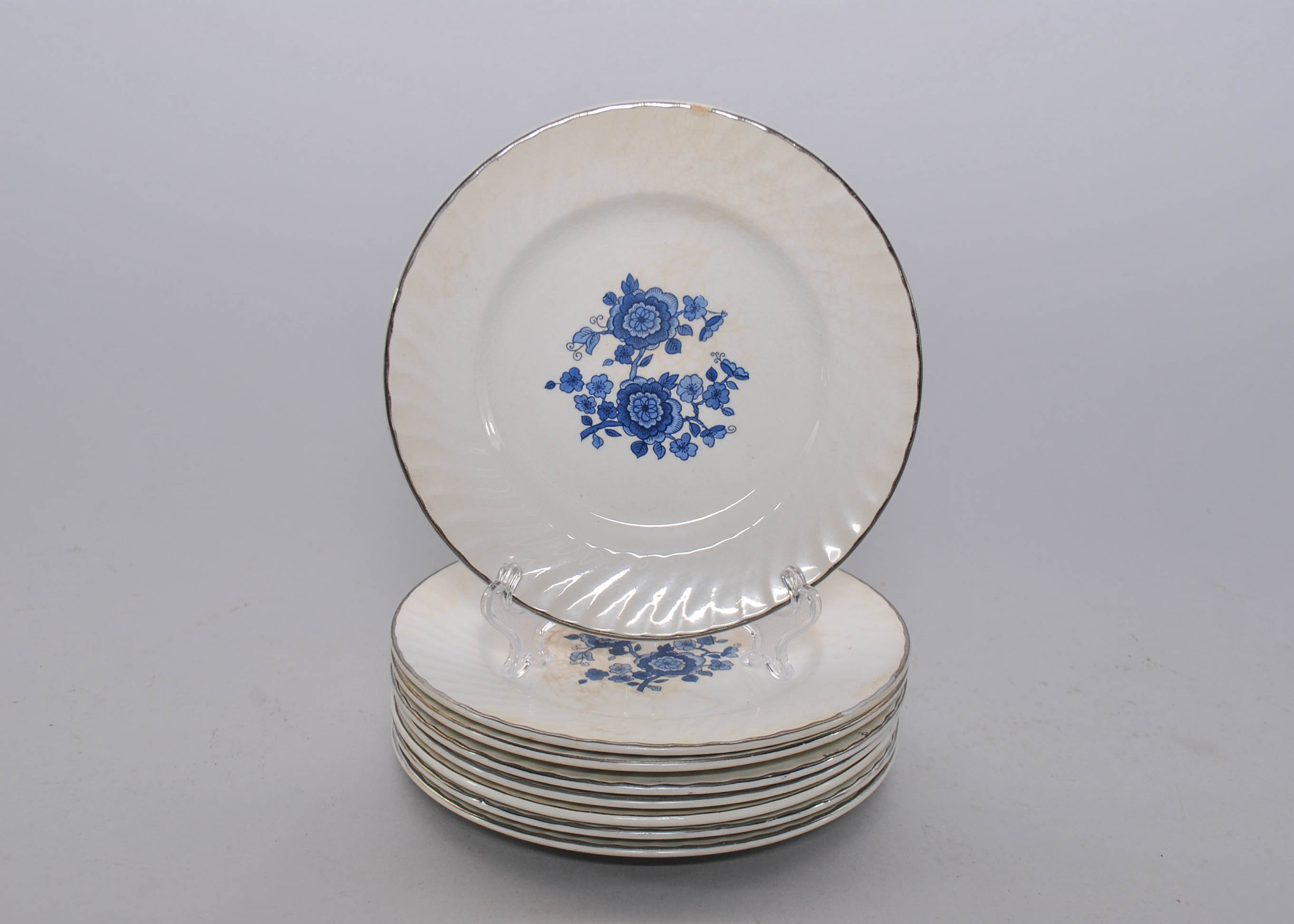 Mid 20th Century Enoch Wedgwood "Royal Blue" Ironstone China