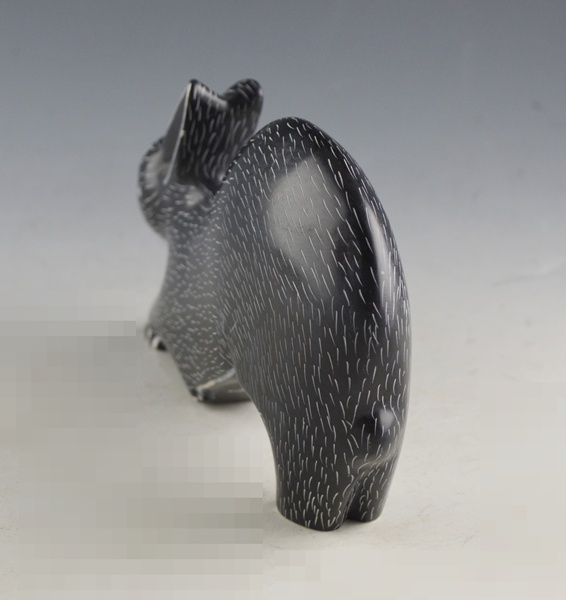 Smooth Stone Carved Rabbit Sculpture