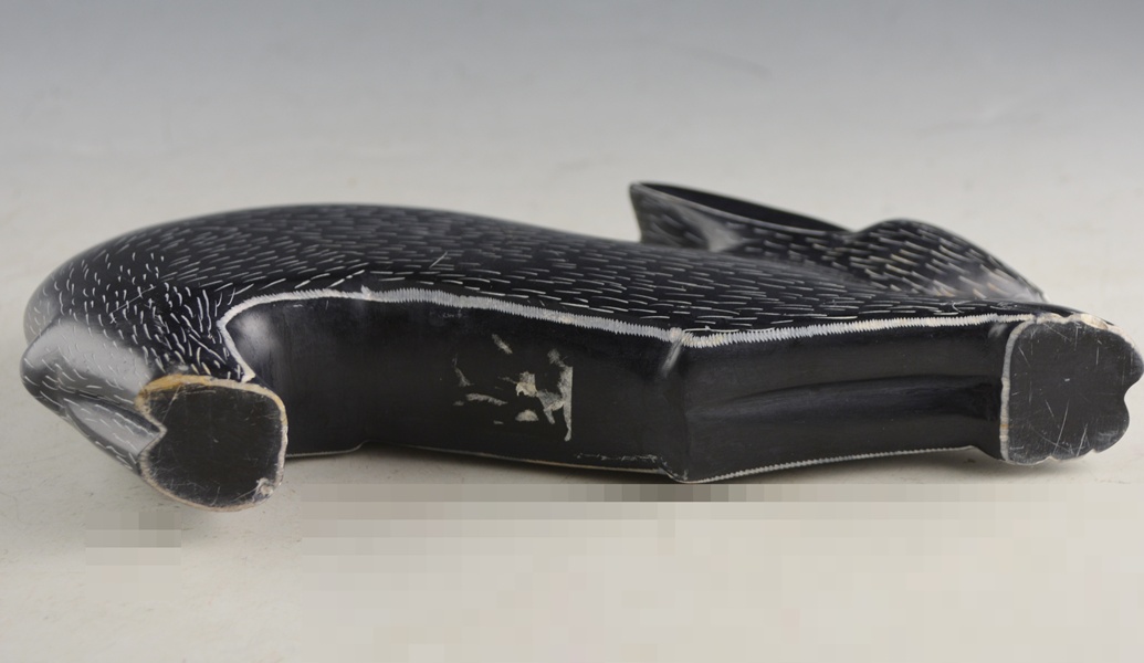 Smooth Stone Carved Rabbit Sculpture