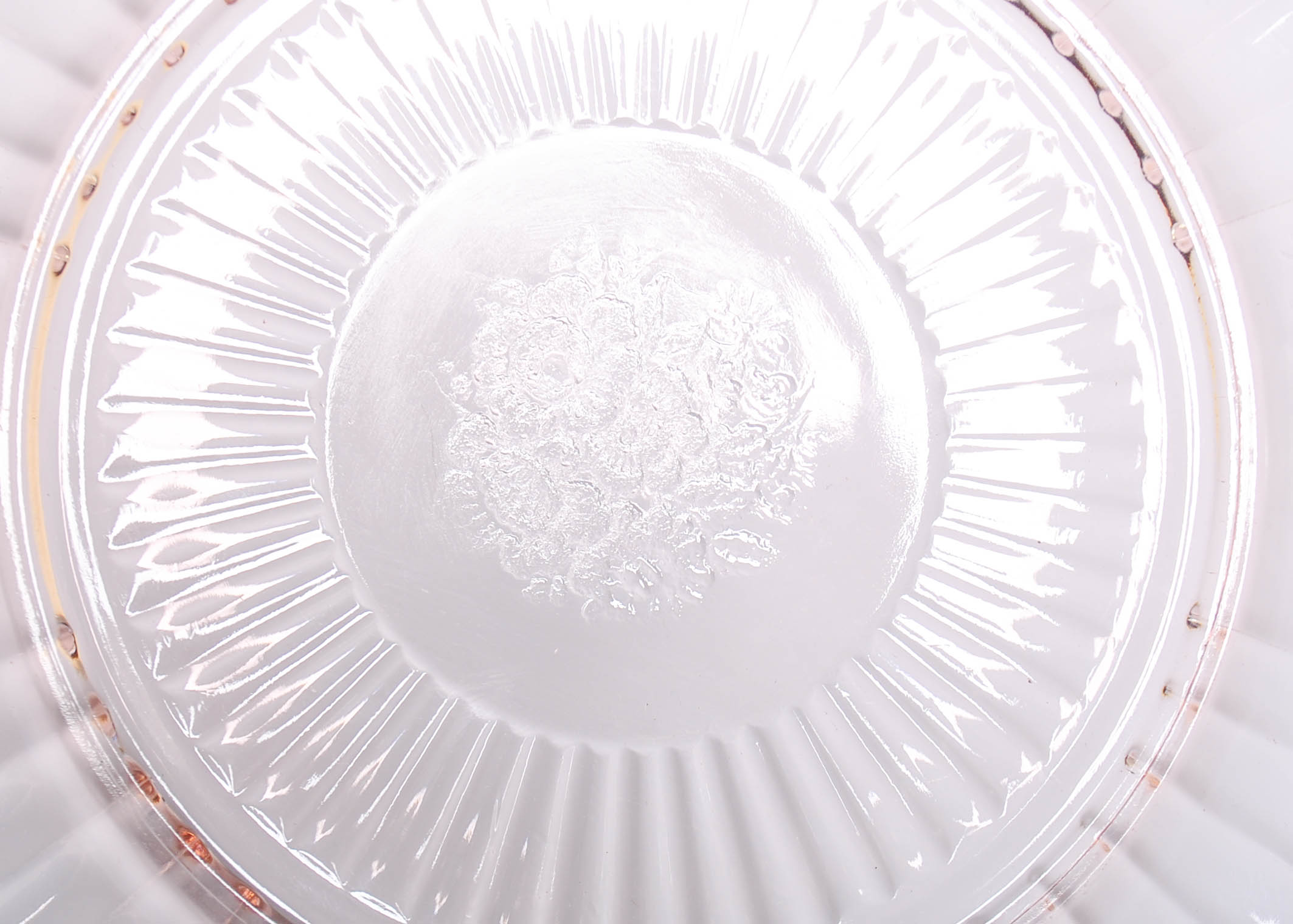 Pink Depression Glass "Mayfair Open Rose"