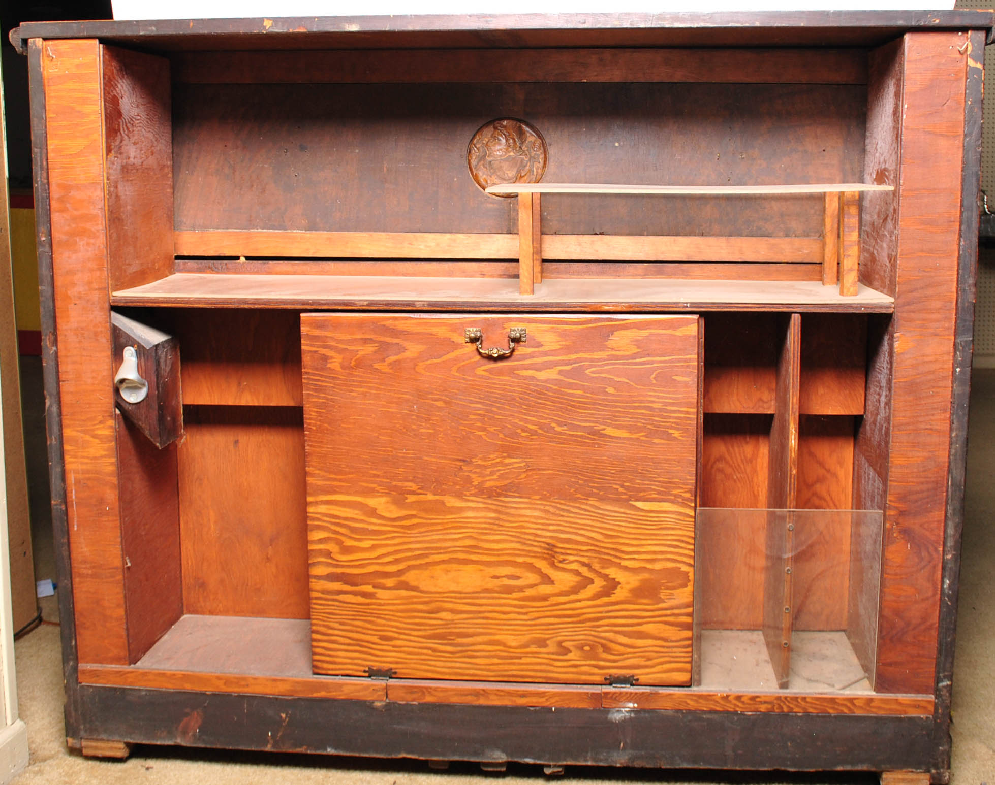 Late 1800s Upright Piano Converted to a Liquor Bar