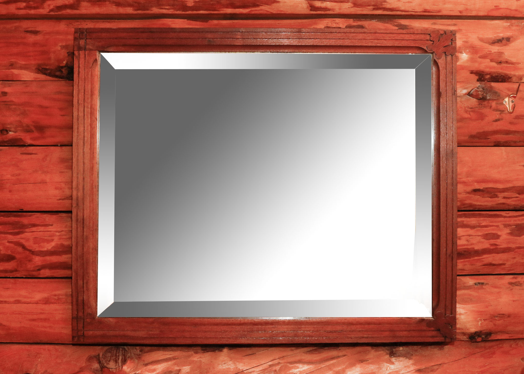 Two Wood Framed Mirrors
