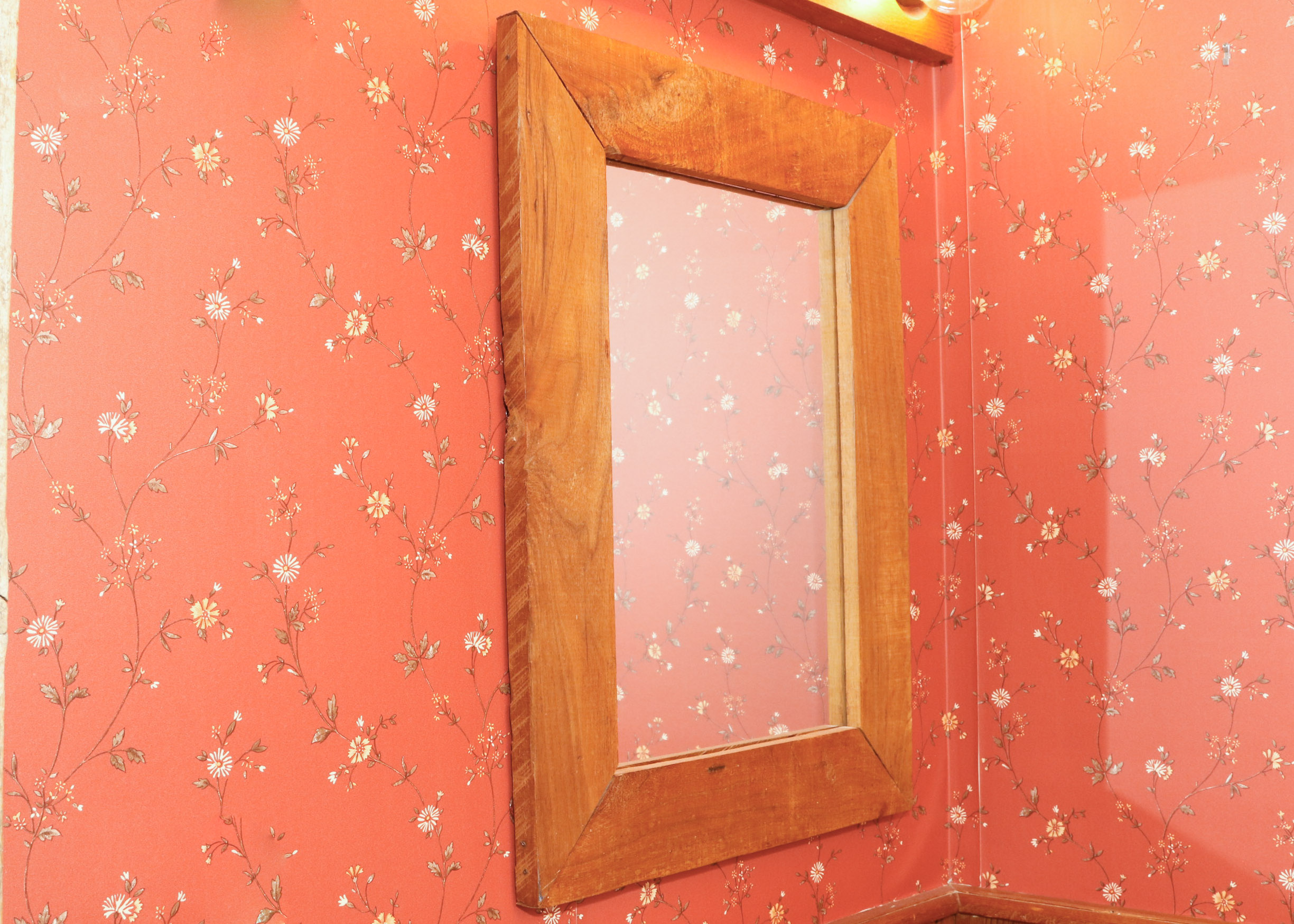 Two Wood Framed Mirrors