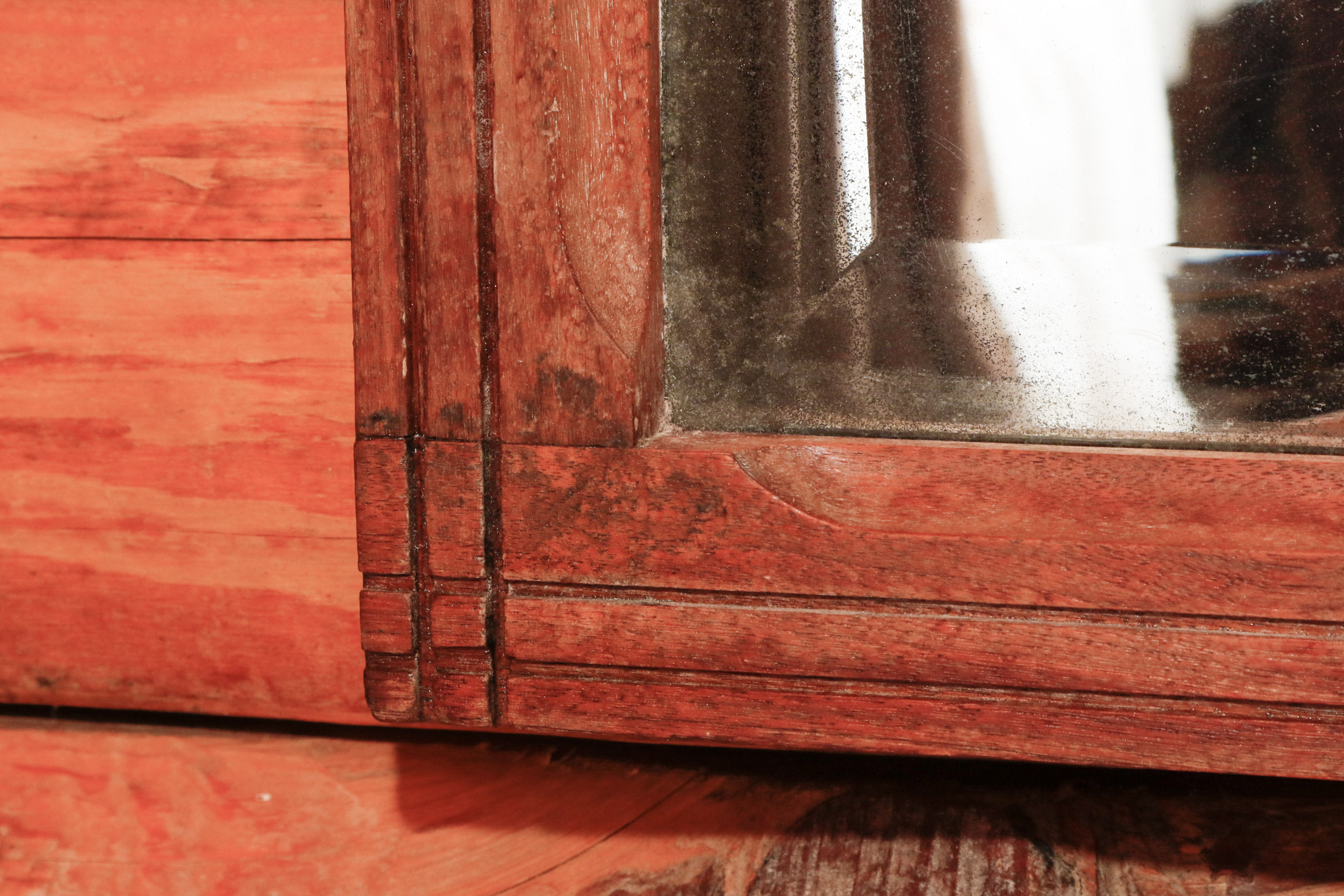 Two Wood Framed Mirrors