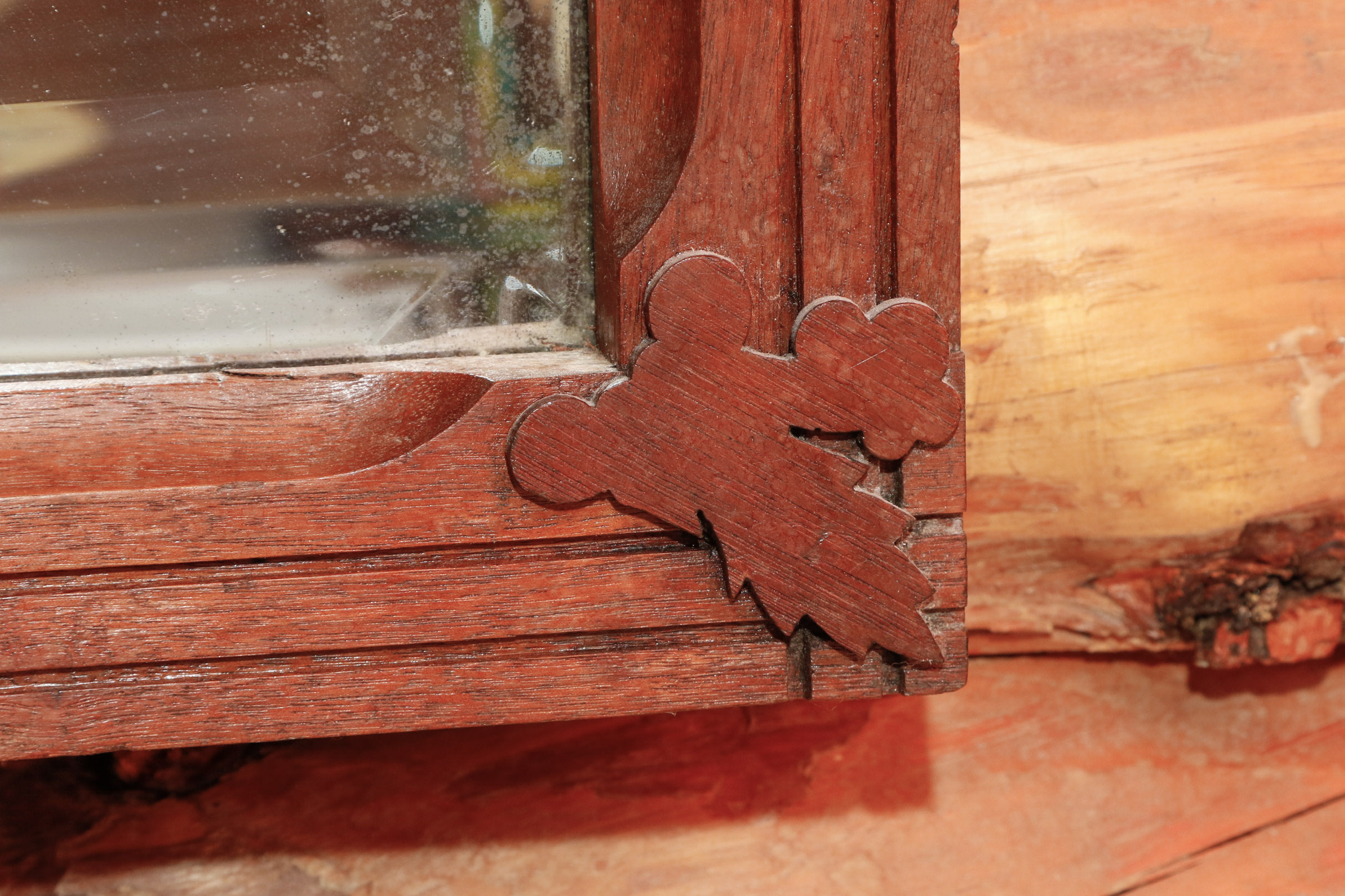 Two Wood Framed Mirrors