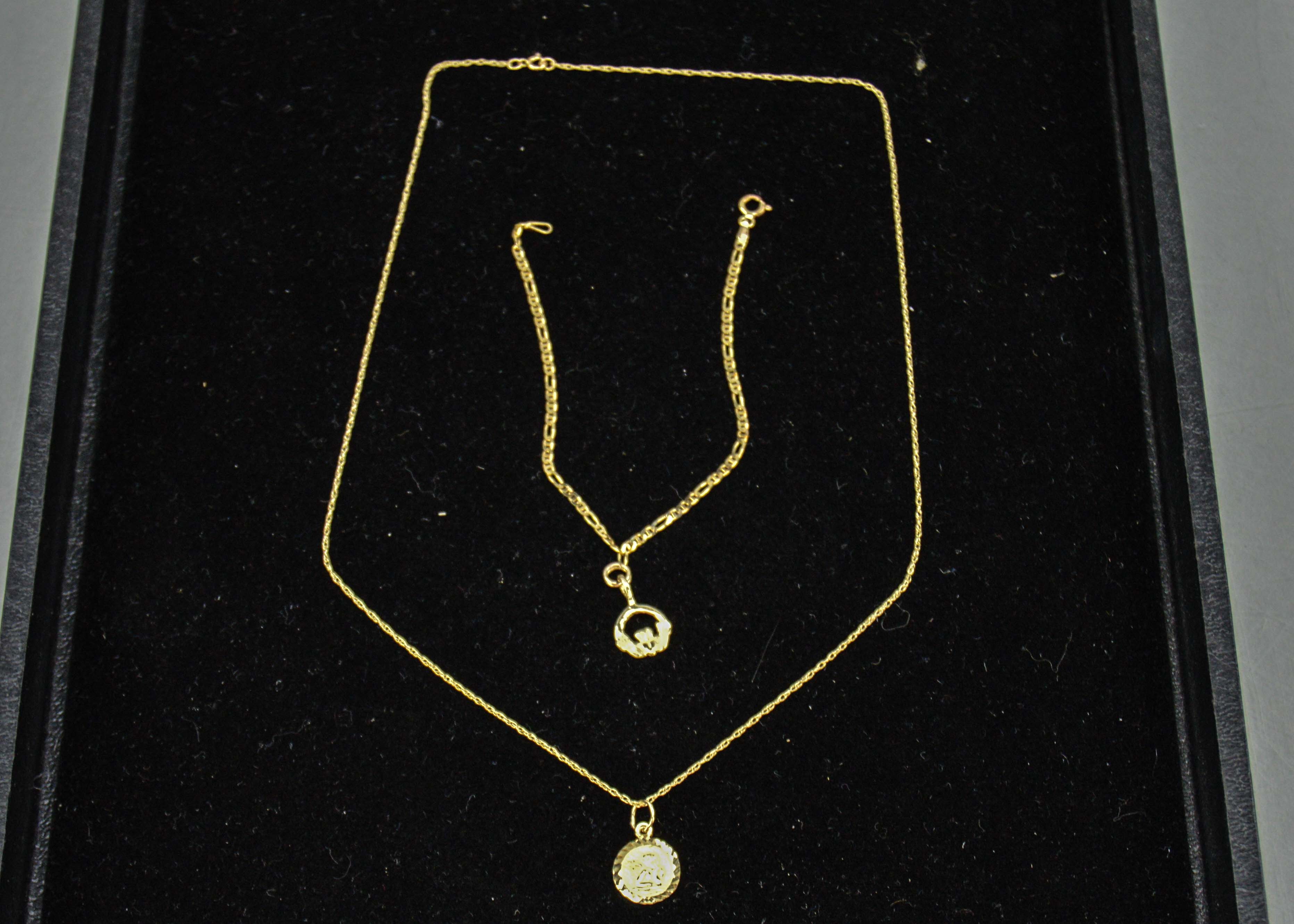 14K Pendants with Chains