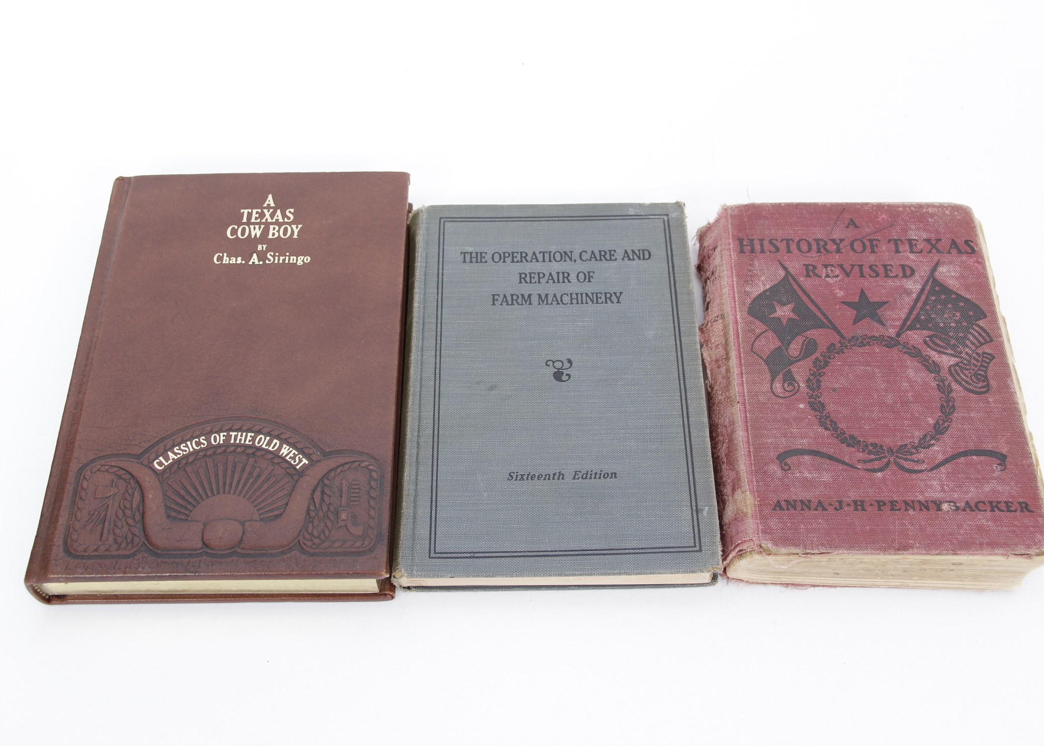 Collection of Vintage Books on The History of Texas