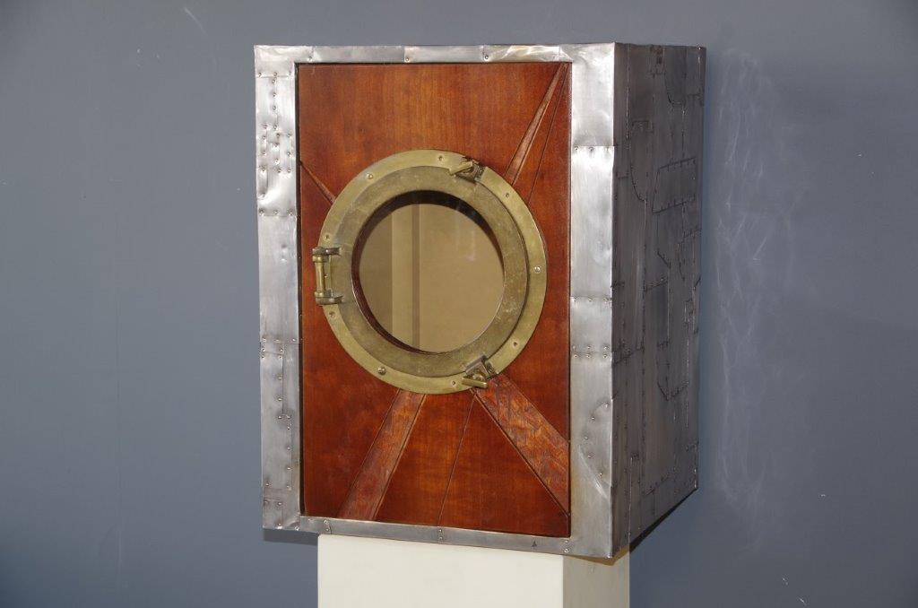 Modology Metal Work Bar Cabinet by Designer Keith Chrapliwy