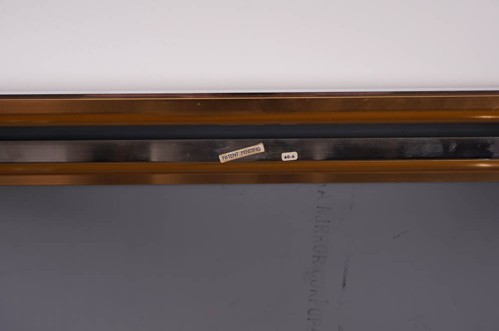 Rowe Chrome and Gold Tone Mirror Top Coffee Table