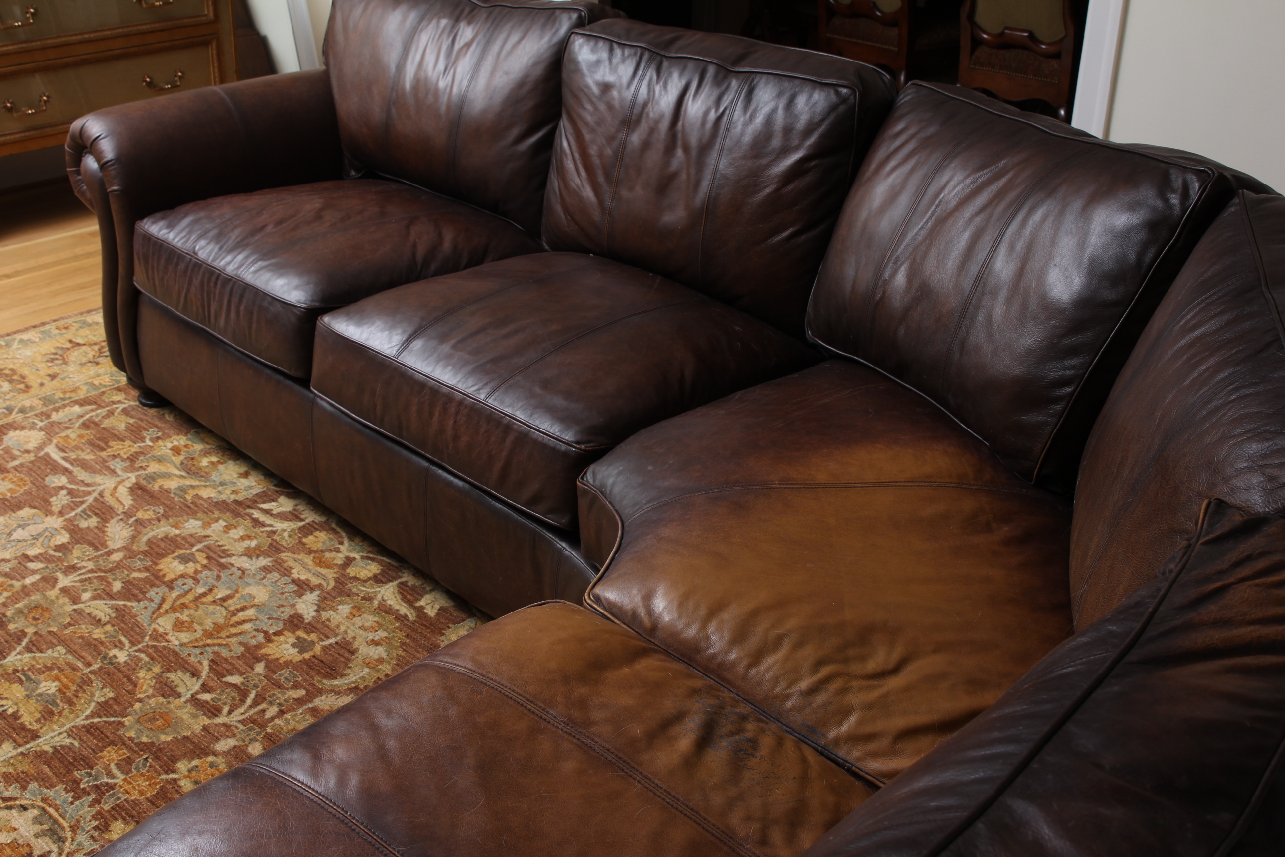 Bernhardt Leather Sectional Sofa