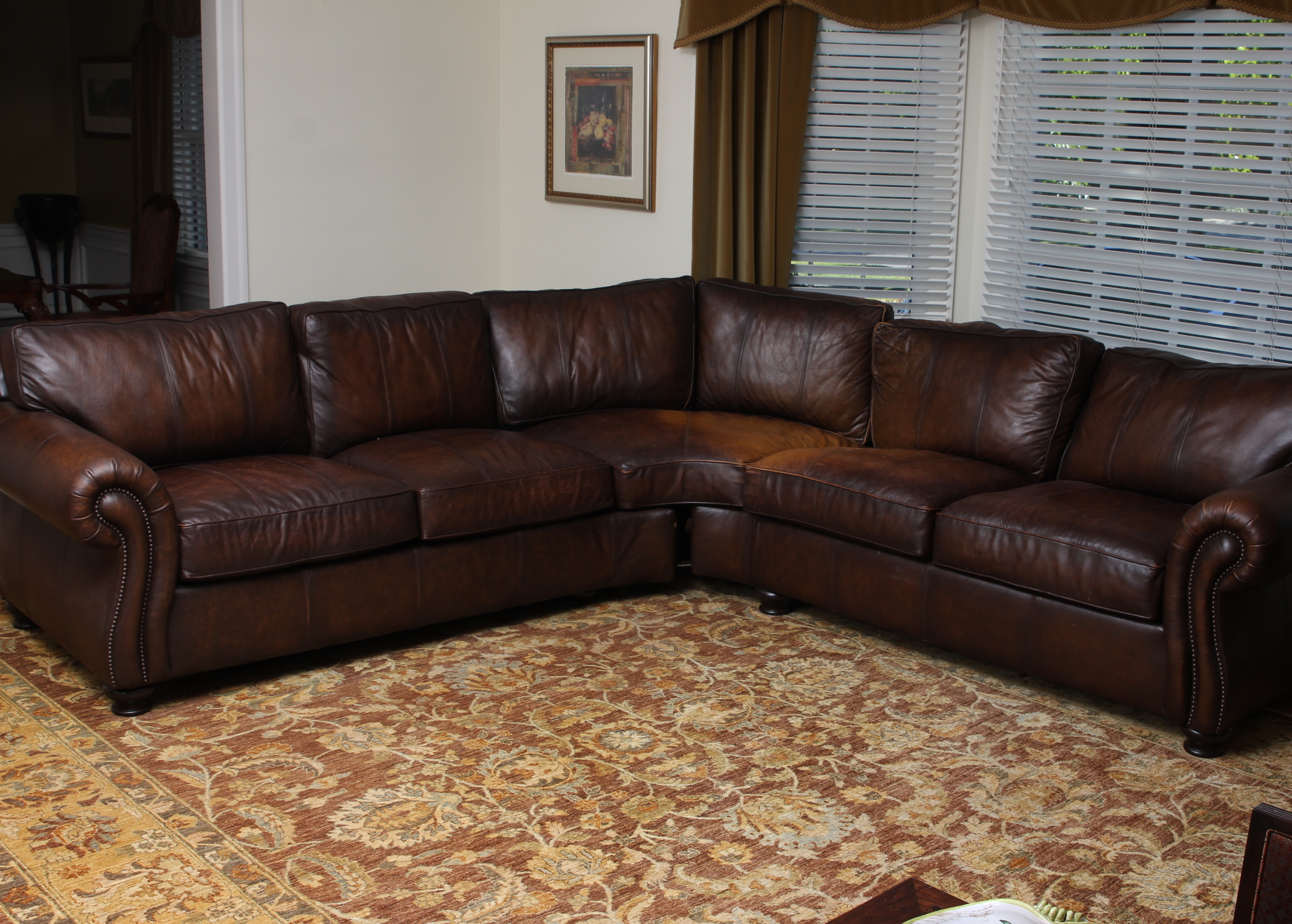 Bernhardt Leather Sectional Sofa