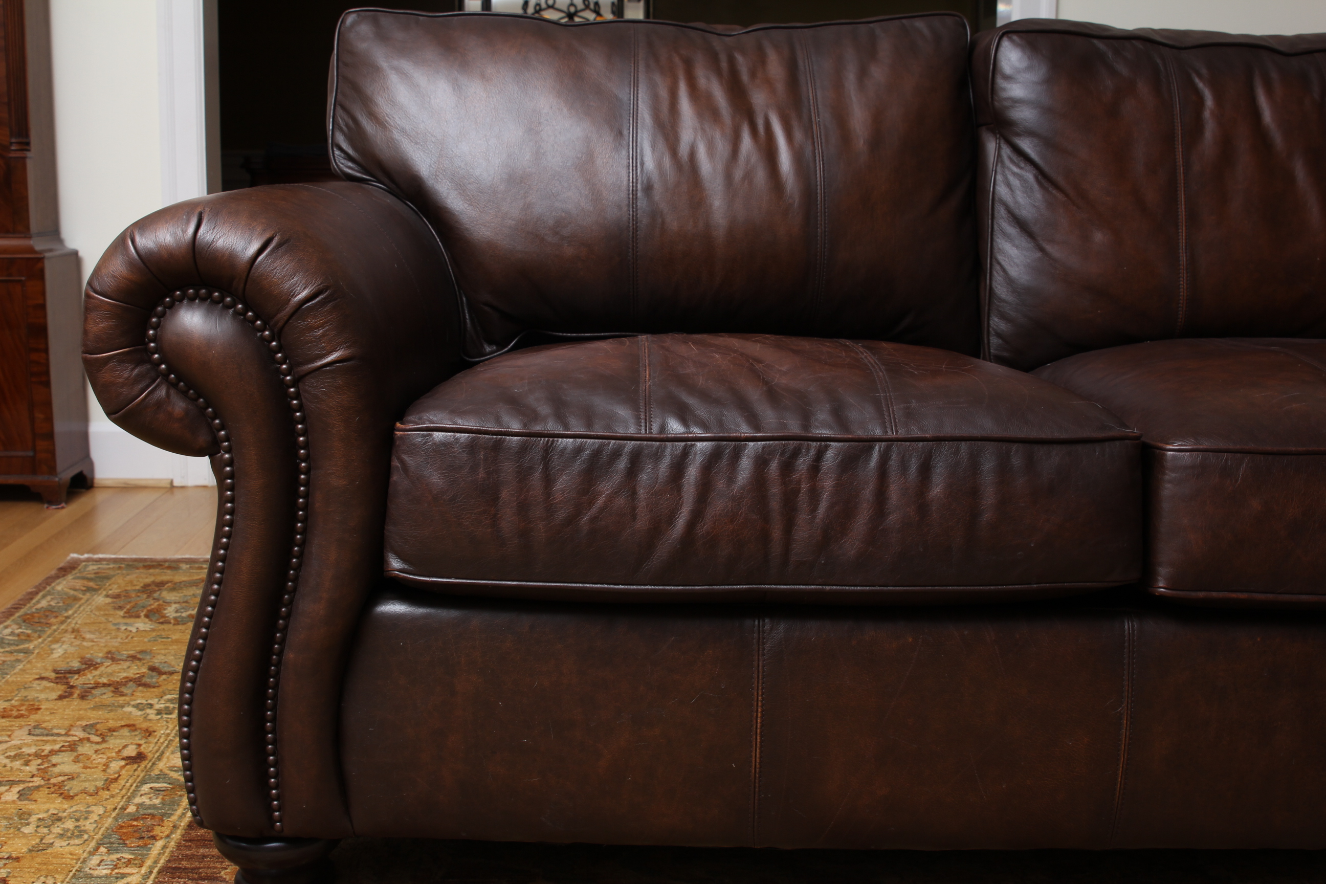 Bernhardt Leather Sectional Sofa