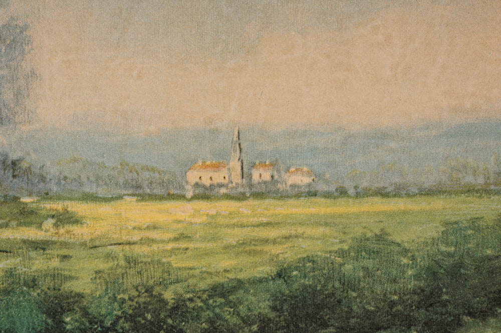 Framed Lithograph "Blossom Time" by N. Kagan