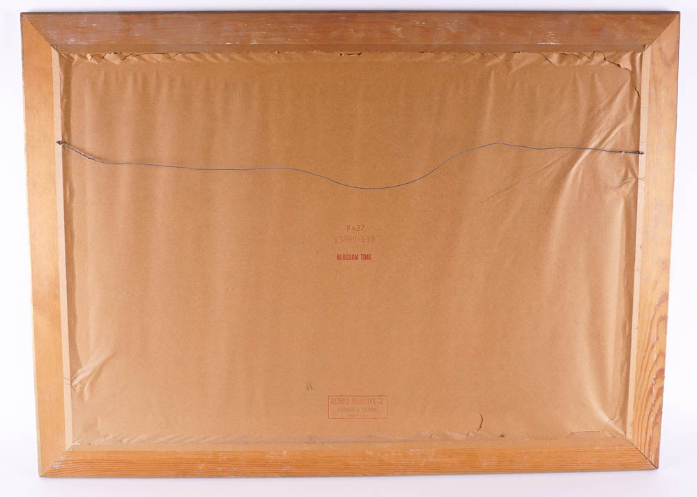 Framed Lithograph "Blossom Time" by N. Kagan