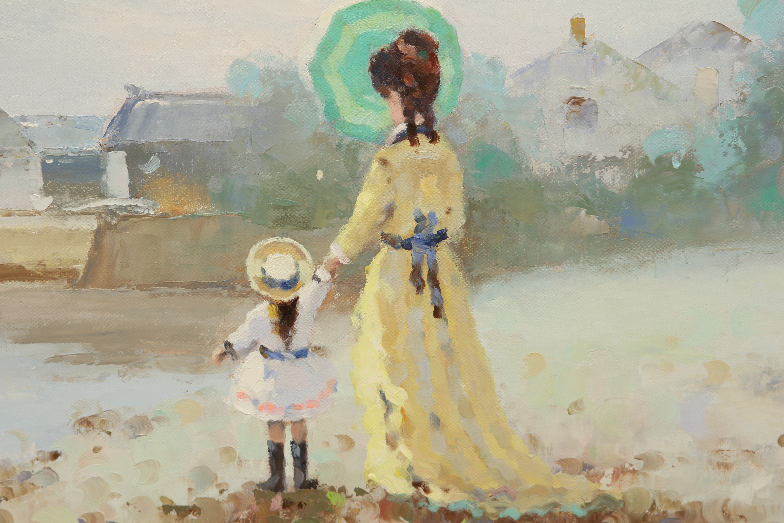 Henri Du Bois Impressionistic Oil Painting