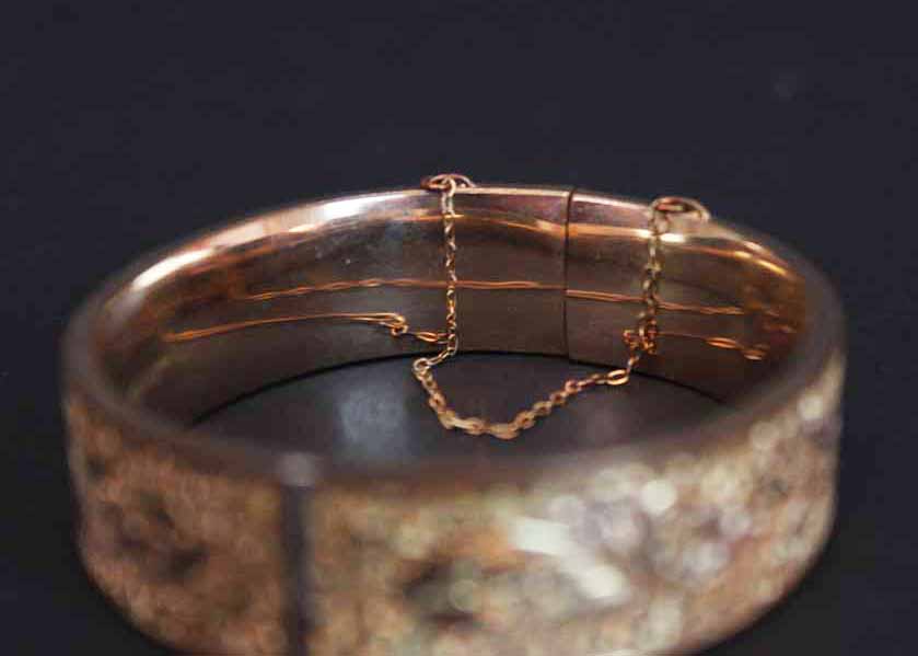 Vintage 10K Gold Filled Dunn Brothers Bangle Bracelet