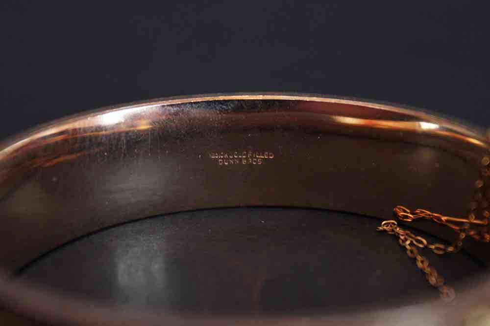 Vintage 10K Gold Filled Dunn Brothers Bangle Bracelet