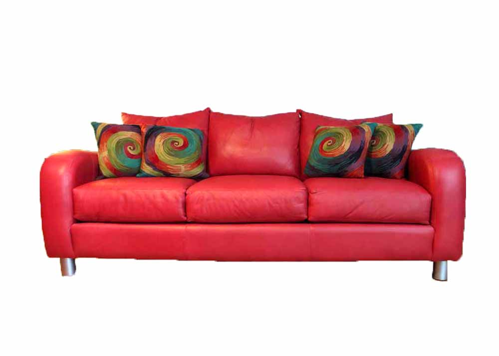 Red Leather Sofa