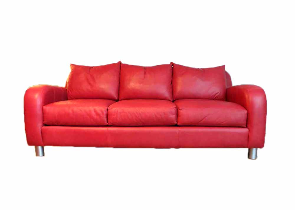 Red Leather Sofa