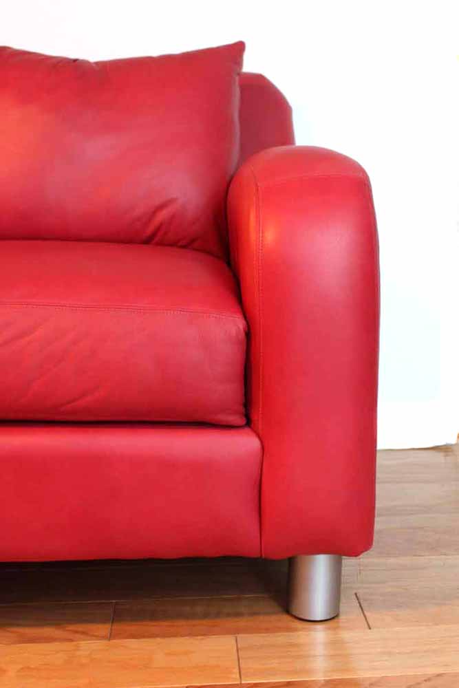 Red Leather Sofa