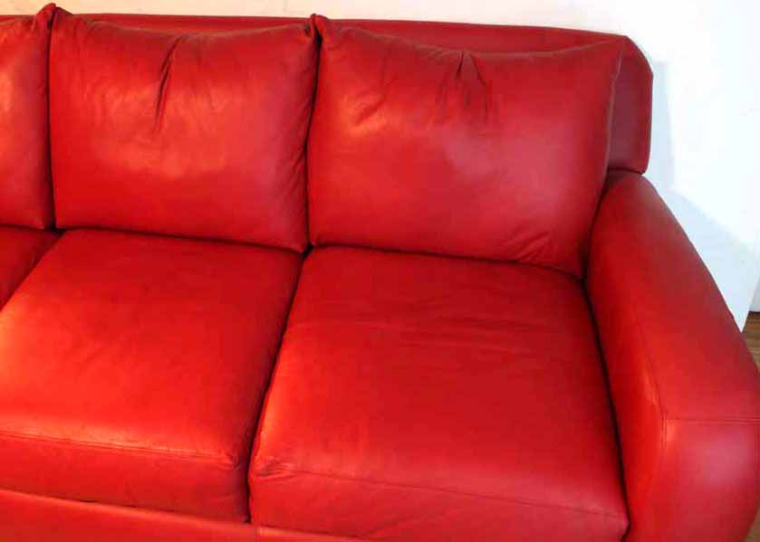 Red Leather Sofa