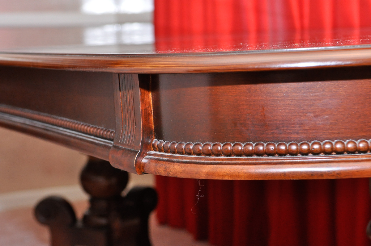 Universal Double Pedestal Wood Dining Room Table