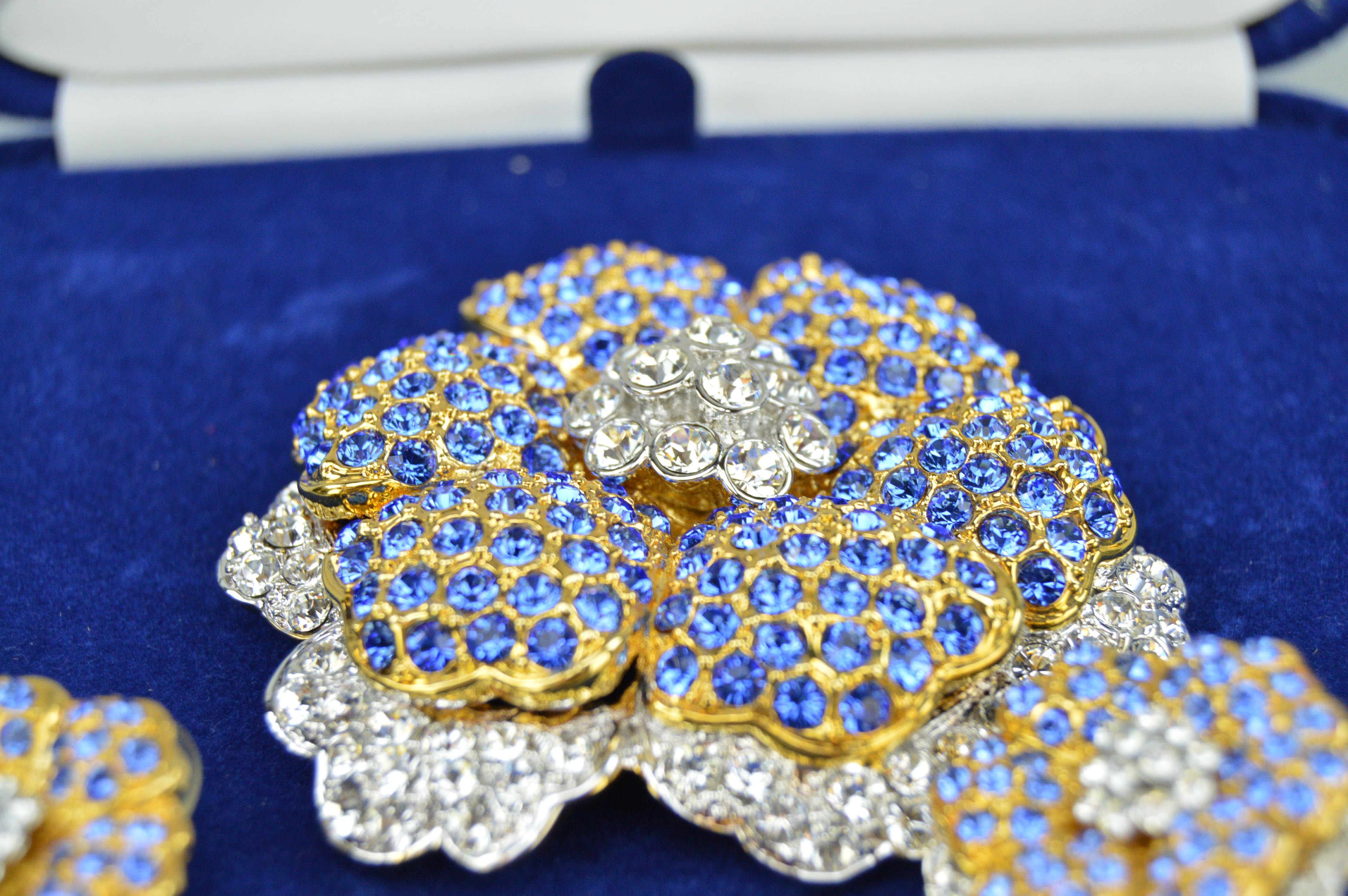 Jacqueline Kennedy Floral Brooch and Earring Reproductions