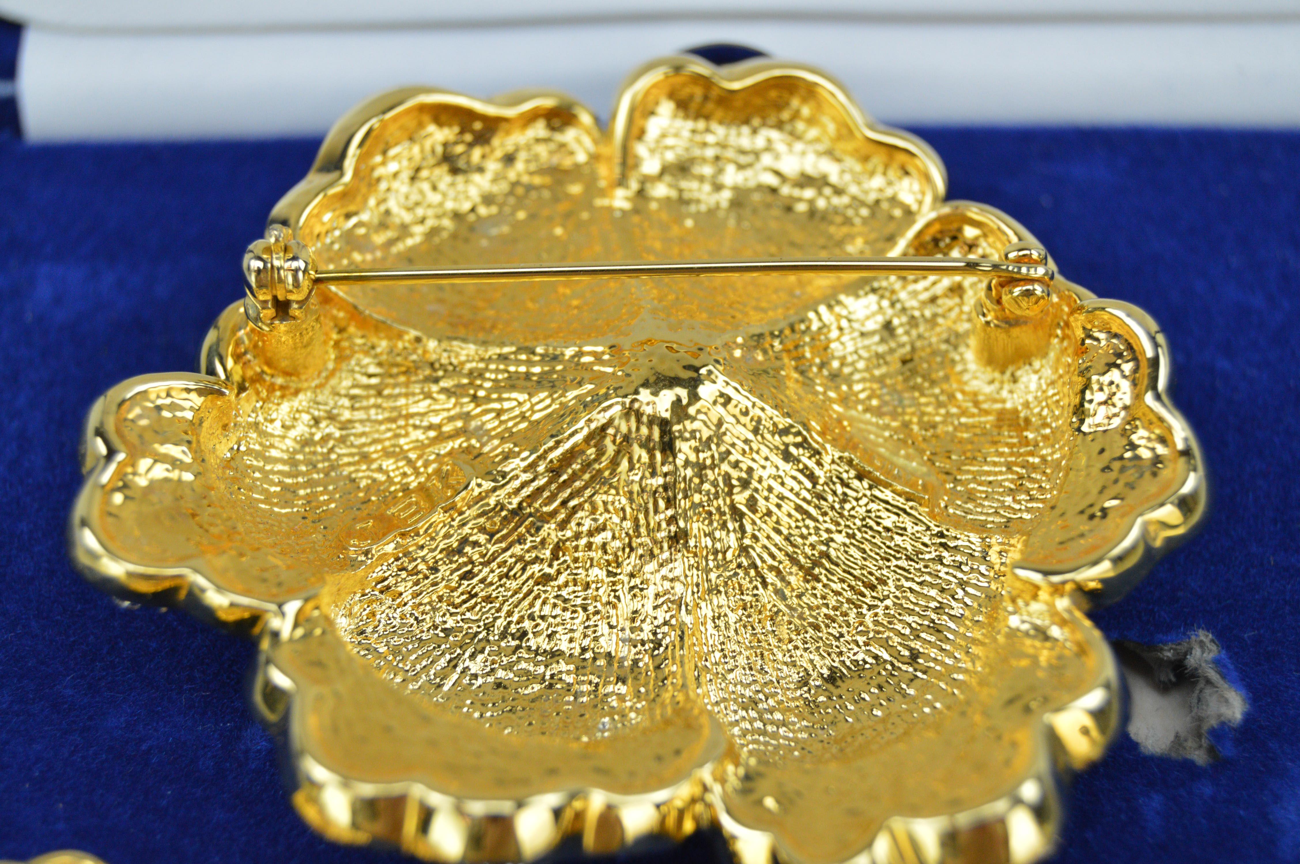 Jacqueline Kennedy Floral Brooch and Earring Reproductions