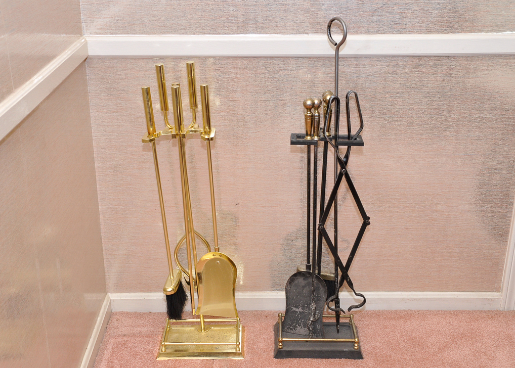 Pair of Fireplace Tool Sets