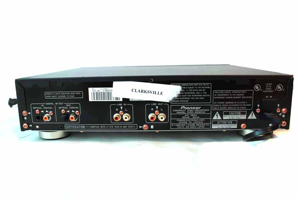 Pioneer PDR-555RW CD Recorder and Player with Remote