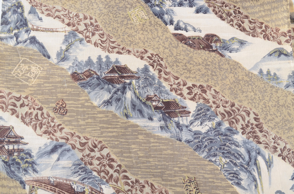 Vintage Kanebo Japanese Kimono Fabric