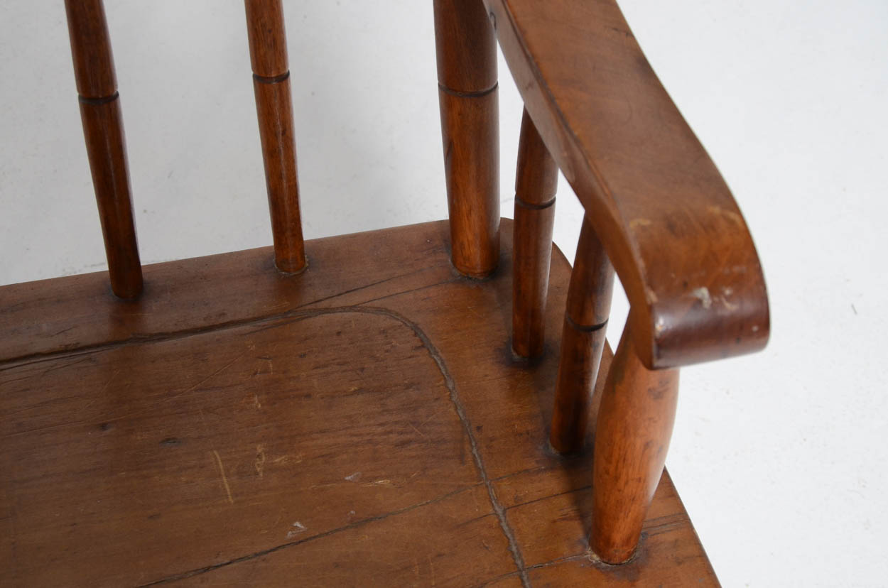 Vintage Spindle Back Train Station Windsor Bench