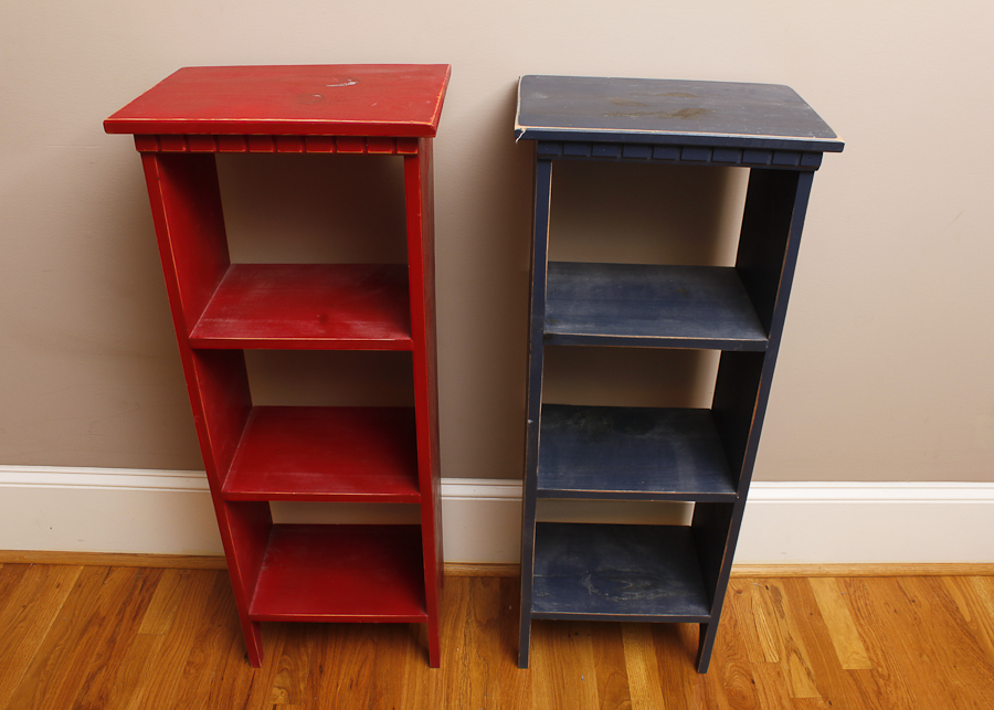 Pair of Distressed Shelves