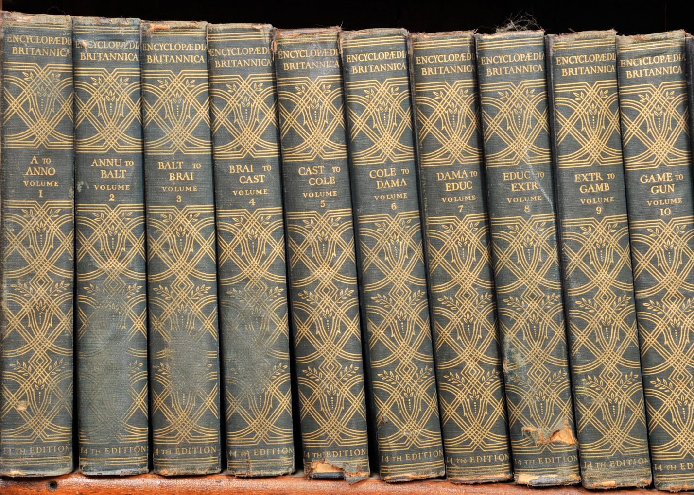 Bookshelf and Encyclopedia Britannica