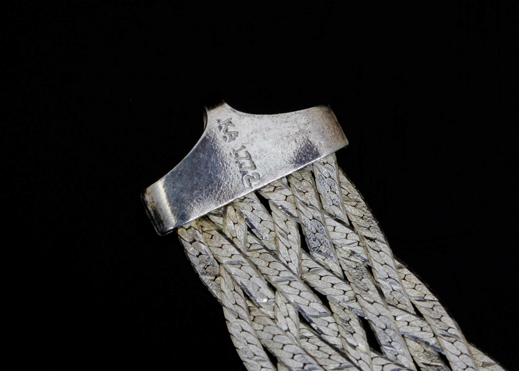 Sterling Silver Multi Strand Braided Bracelet