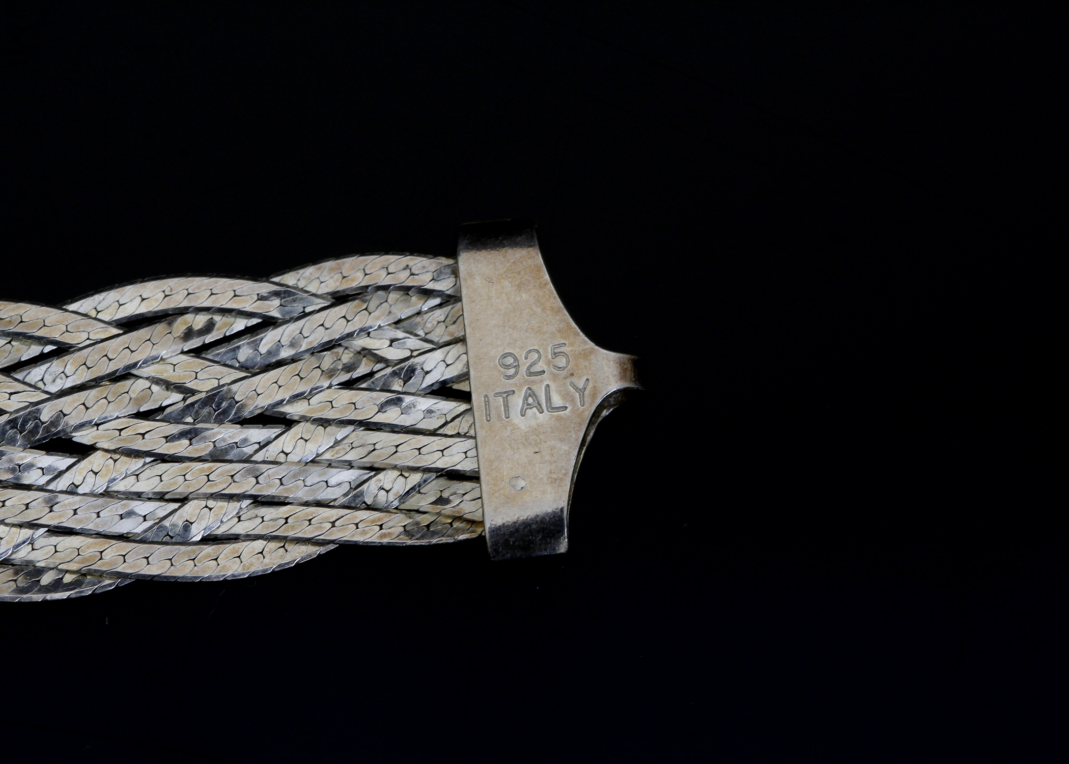 Sterling Silver Multi Strand Braided Bracelet