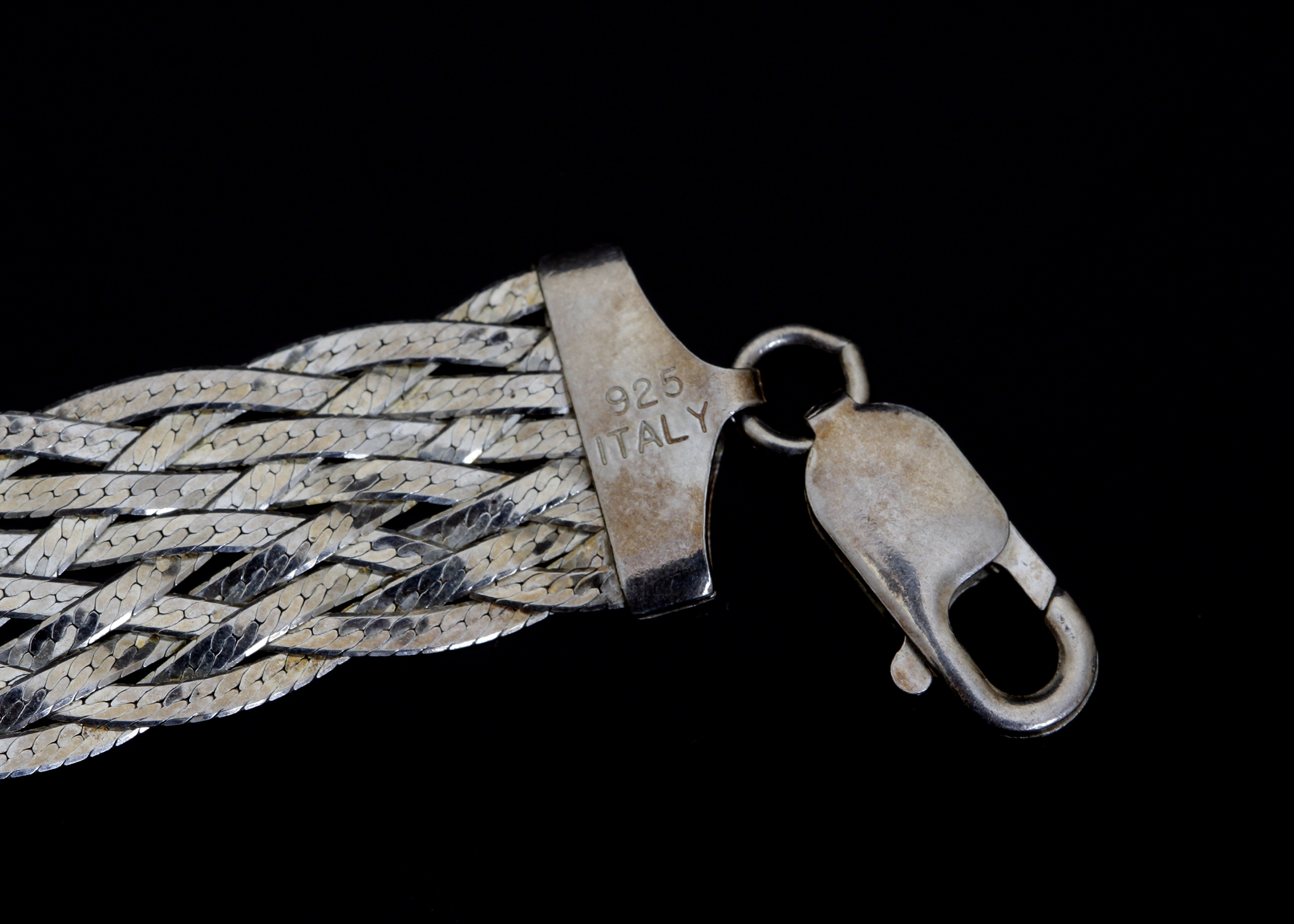 Sterling Silver Multi Strand Braided Bracelet