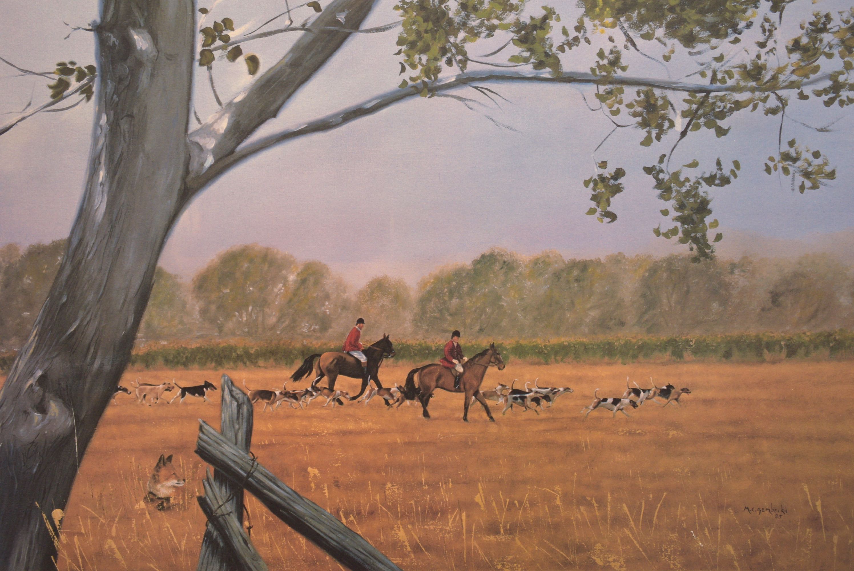 M.C. Gembecki Signed Lithograph "Gone to Ground"