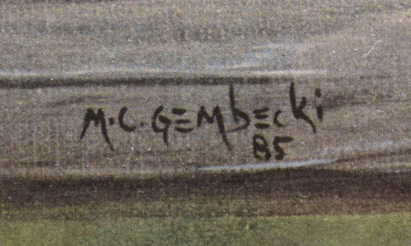 M.C. Gembecki Signed Lithograph "Saddlery"