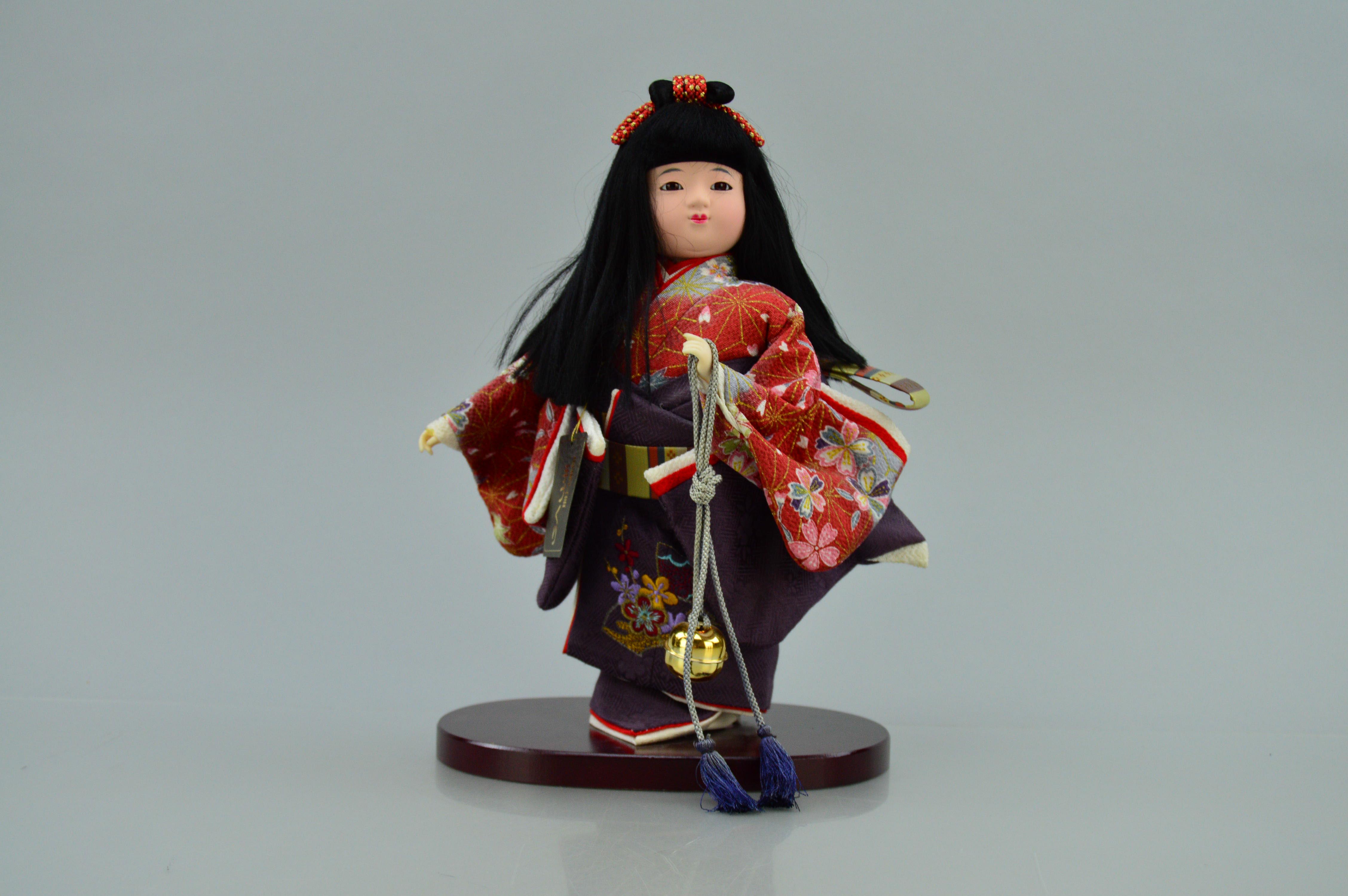 Trio of Japanese Ichimatsu Girl Dolls