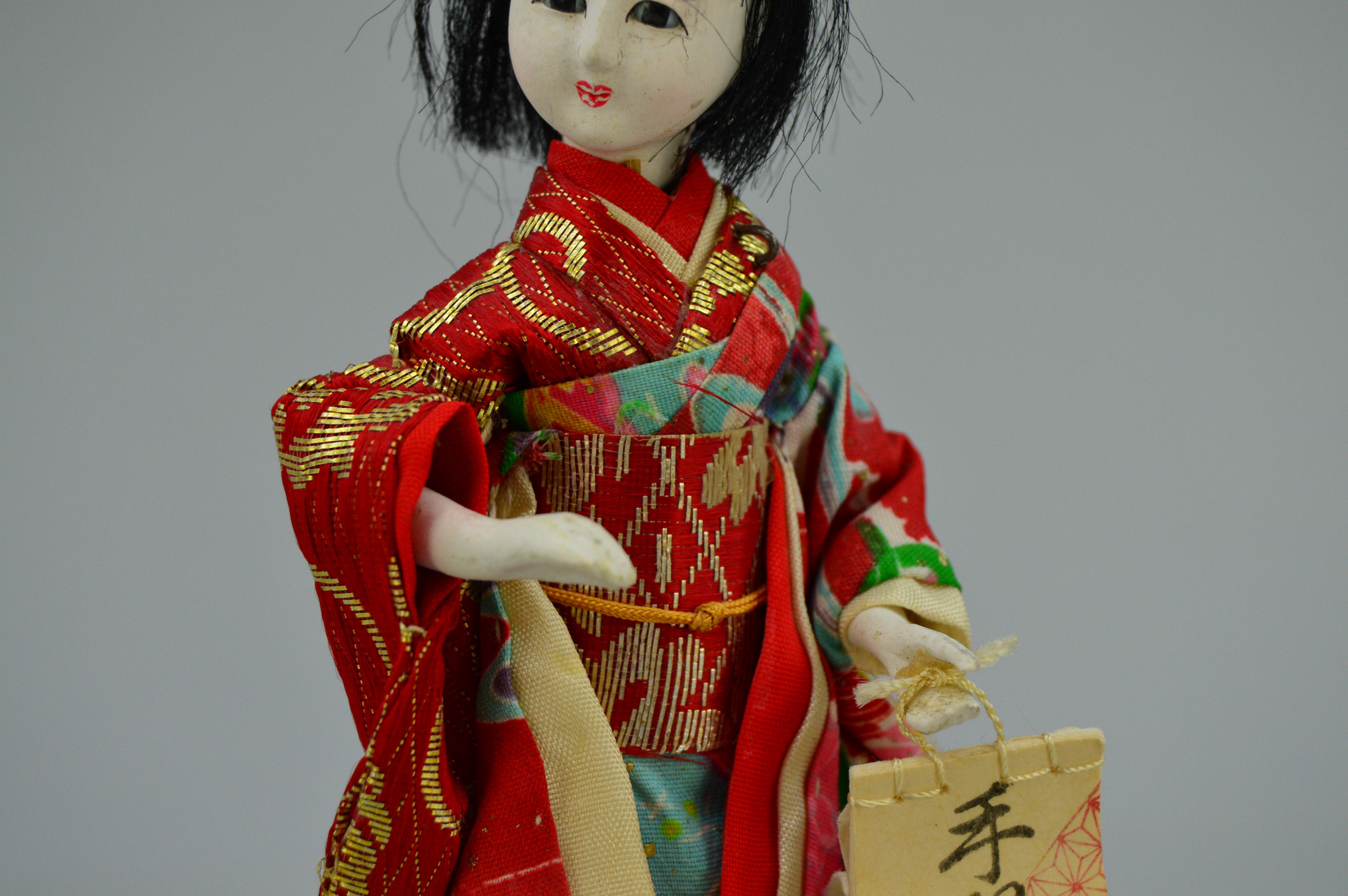 Trio of Japanese Ichimatsu Girl Dolls