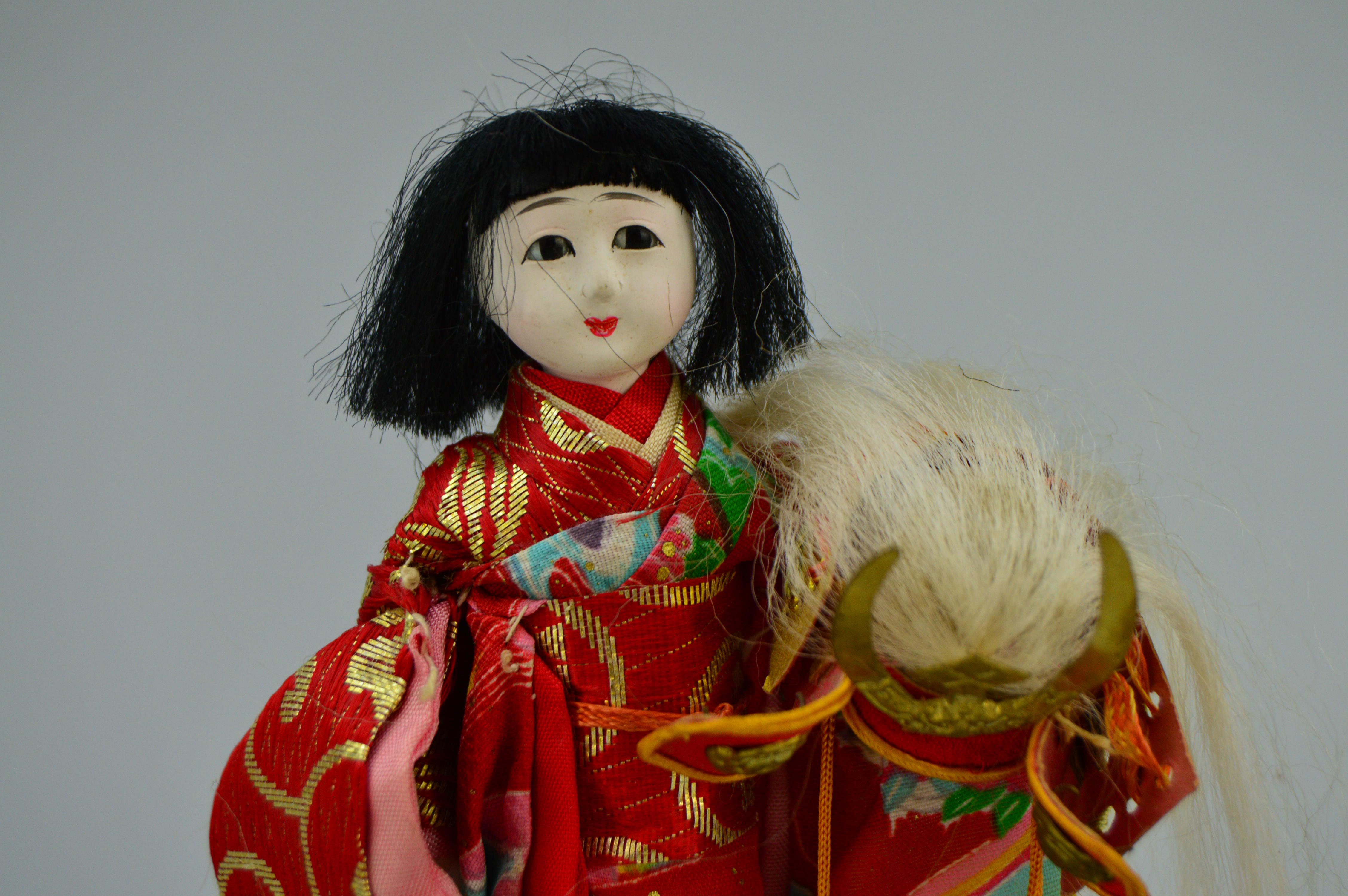 Trio of Japanese Ichimatsu Girl Dolls