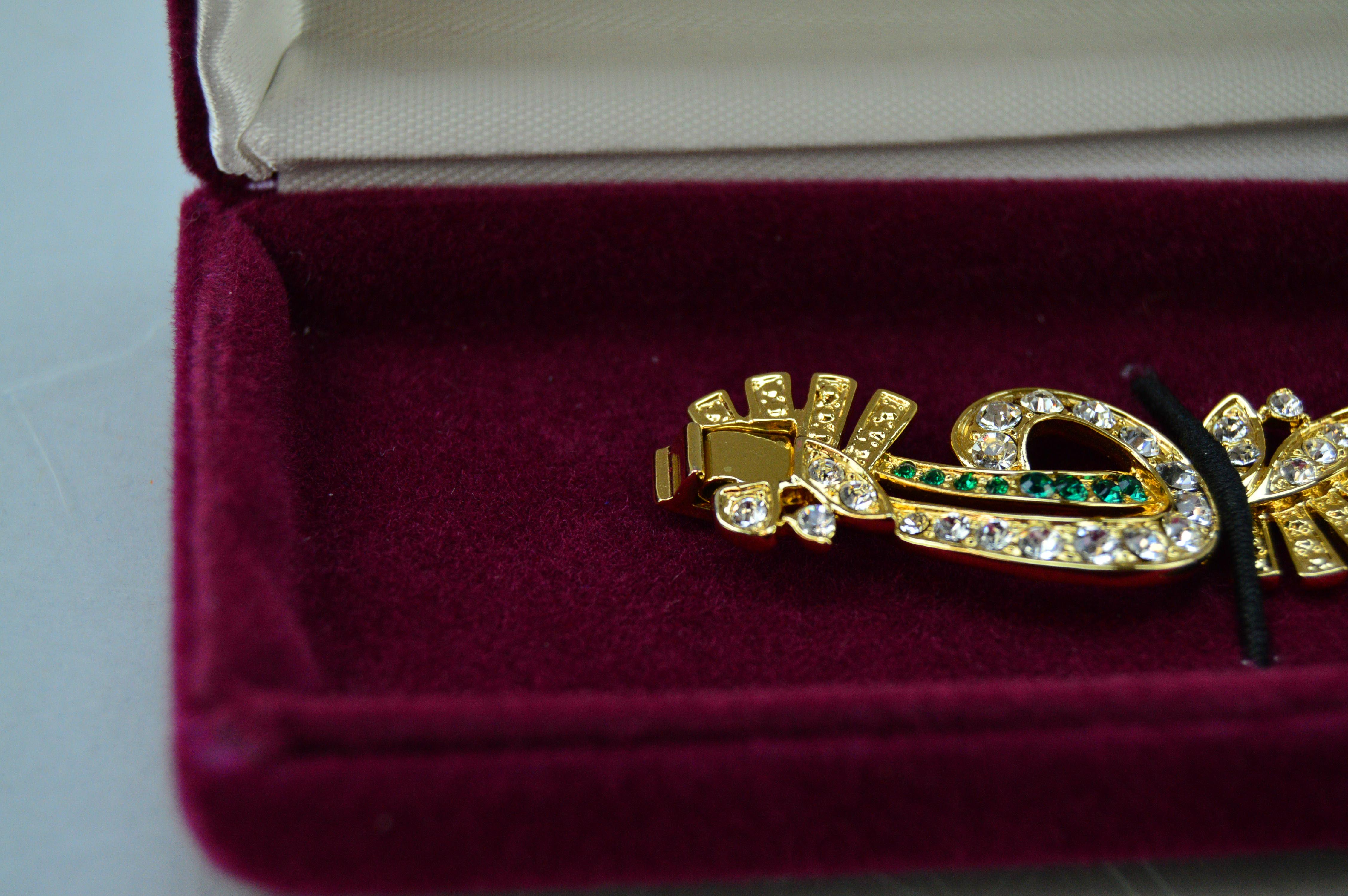 Jacqueline Kennedy Diamond and Emerald Reproduction Bracelet