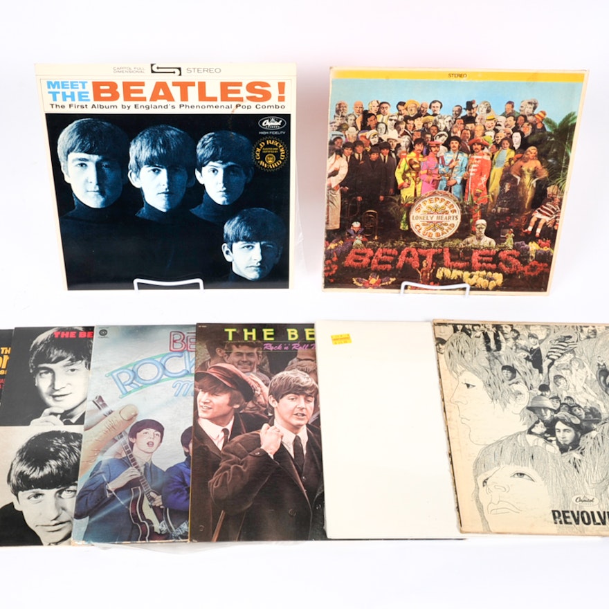 Vintage Beatles Record Albums