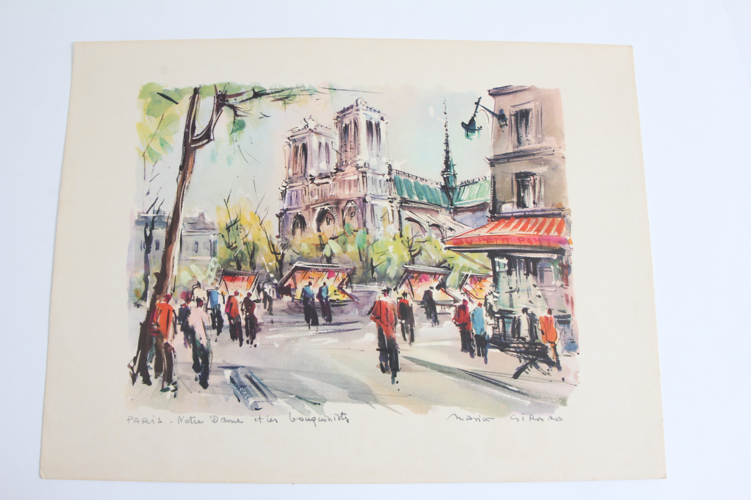 Collection of Marius Girard French Watercolor Prints